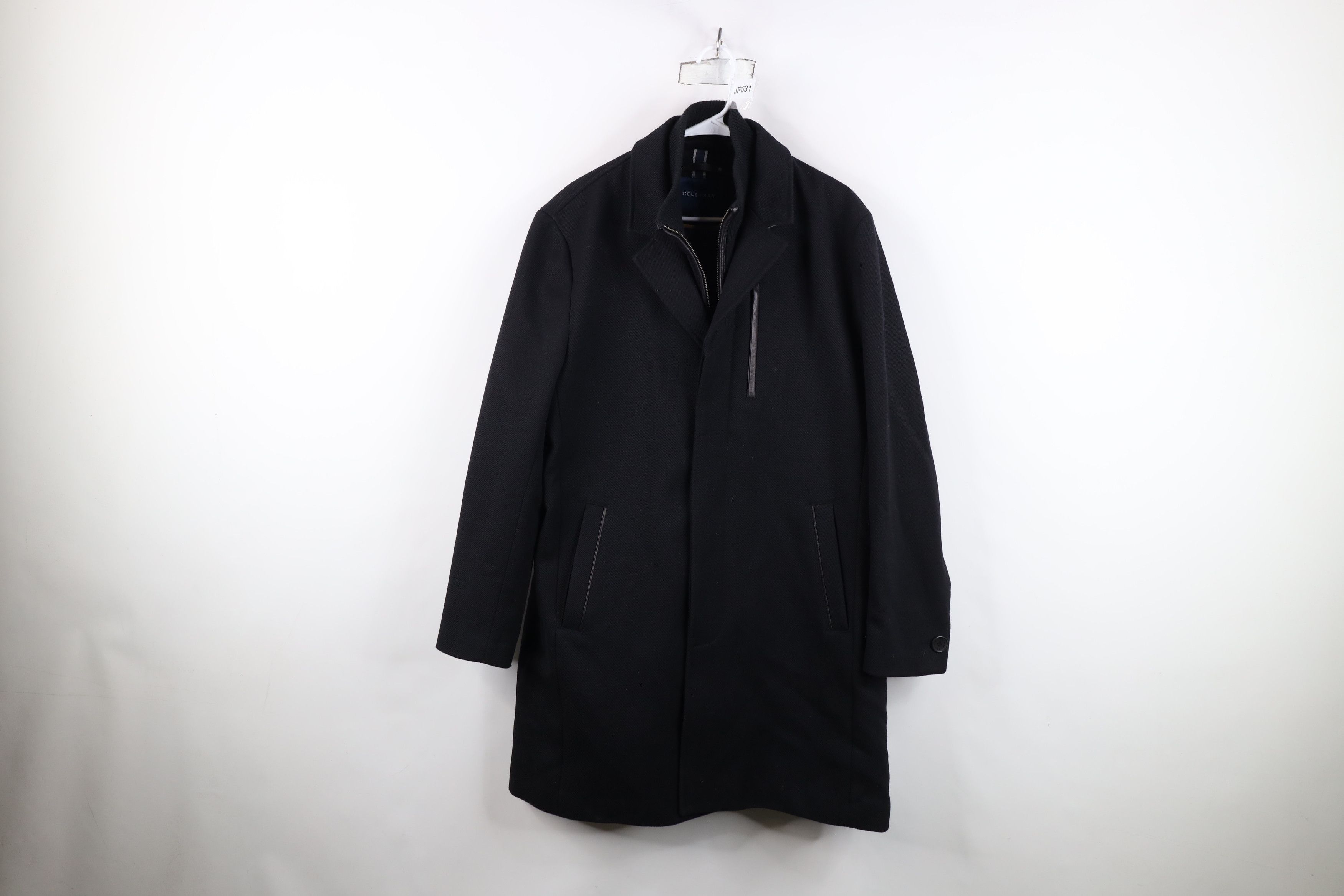 Cole Haan Cole Haan Ribbed Overcoat Jacket with Sweater Bib Black Size US L / EU 52-54 / 3 - 1 Thumbnail