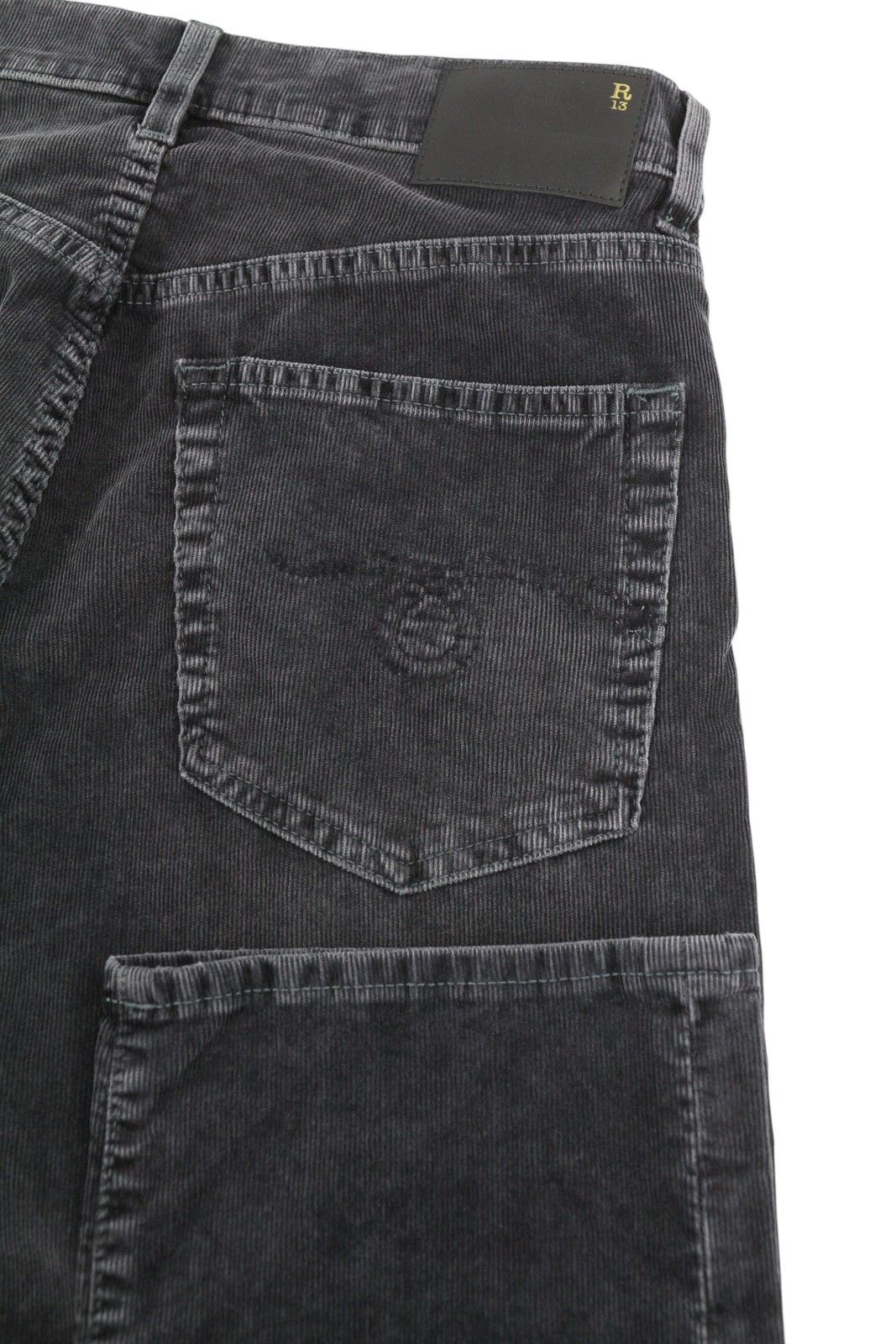 R13 ROMEO 26 Obsidian Stretch Cord Faded Grey FW25 86537 Size 26" / US 2 / IT 38 - 5 Thumbnail