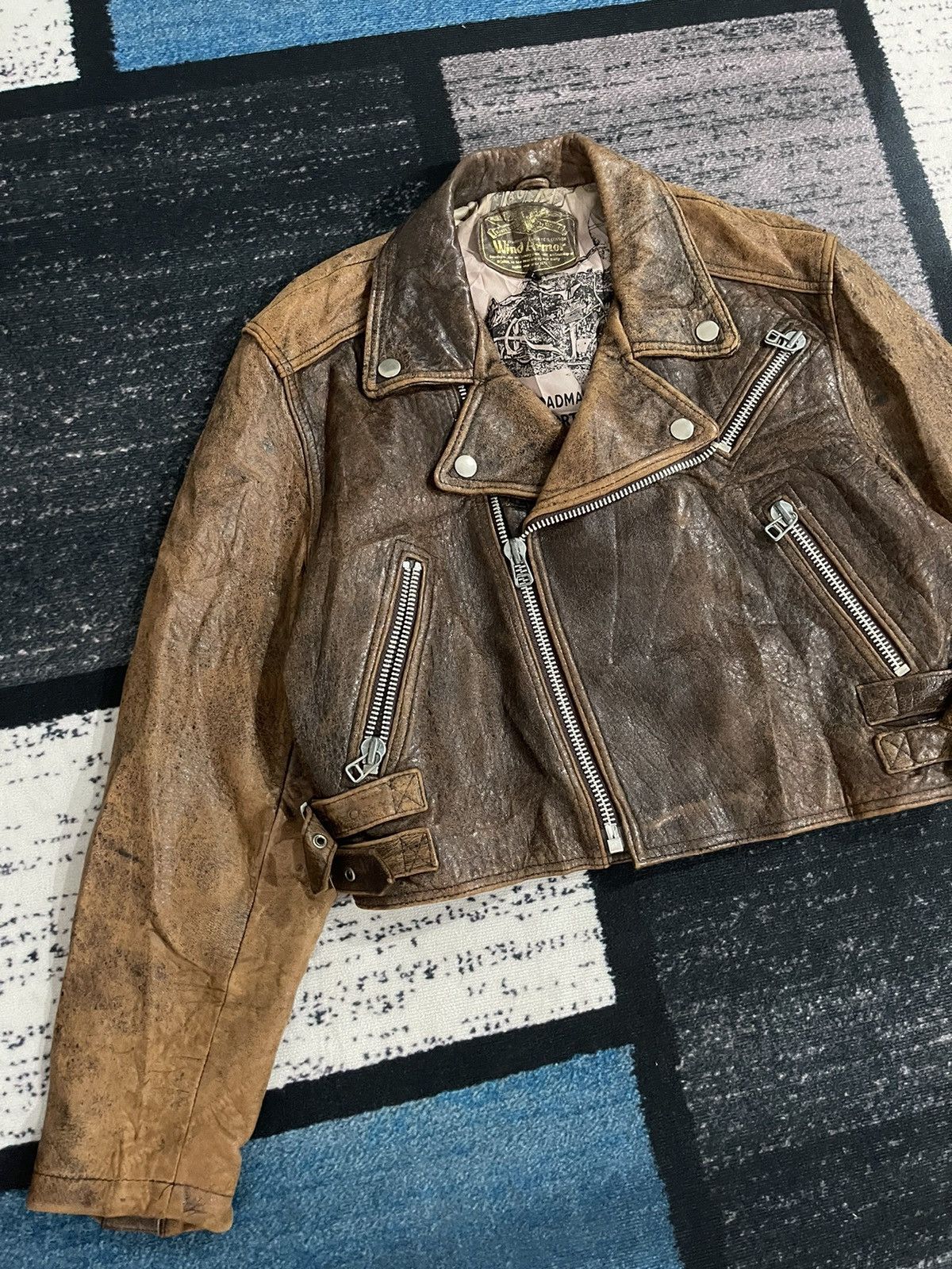 Vintage Wind Armor Indian Motorcyle Leather Jacket Size US L / EU 52-54 / 3 - 4 Thumbnail