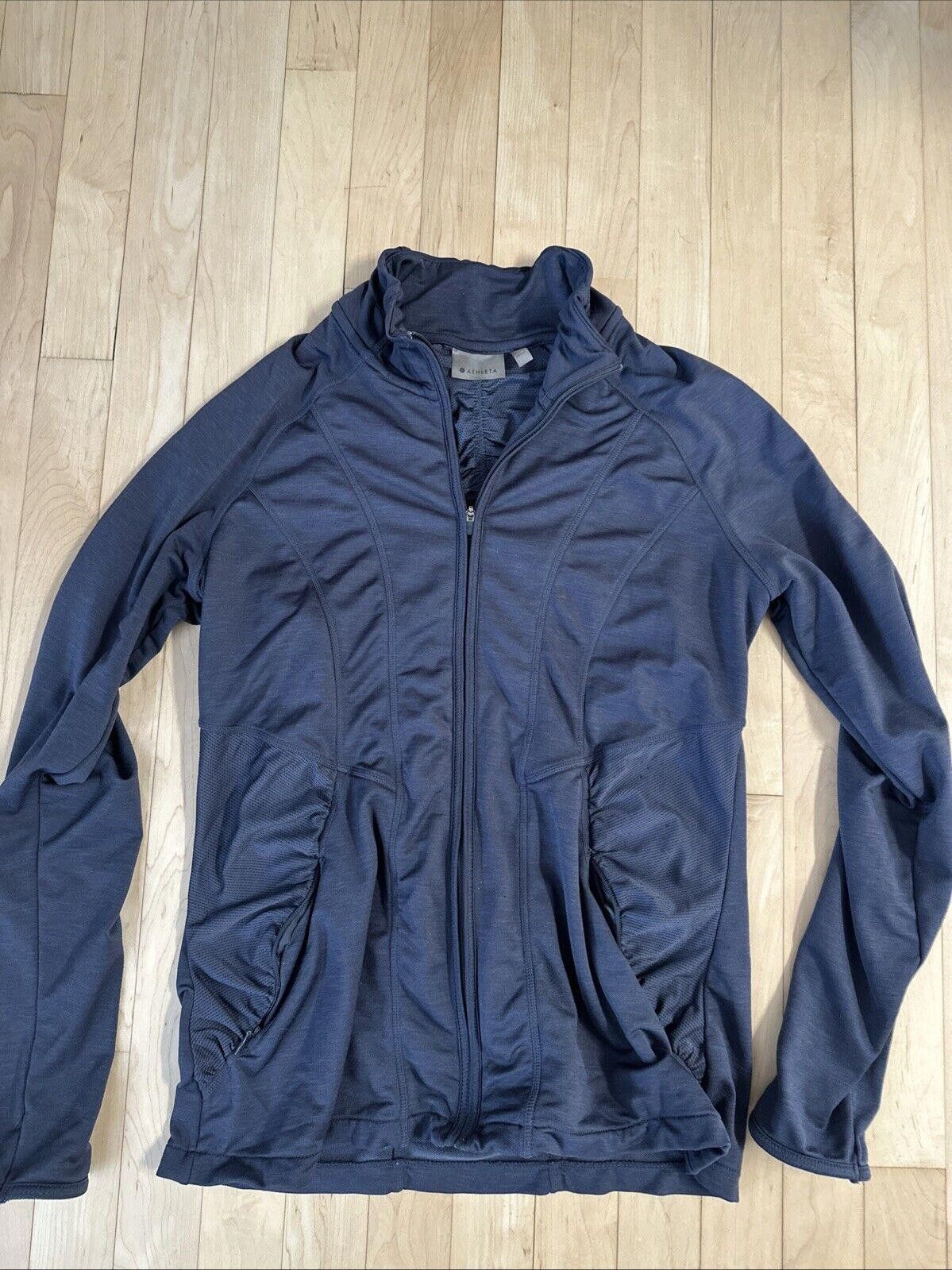 Designer Athleta Jacket Womens Medium Black Lightweight Zip Up Size M / US 6-8 / IT 42-44 - 1 Thumbnail