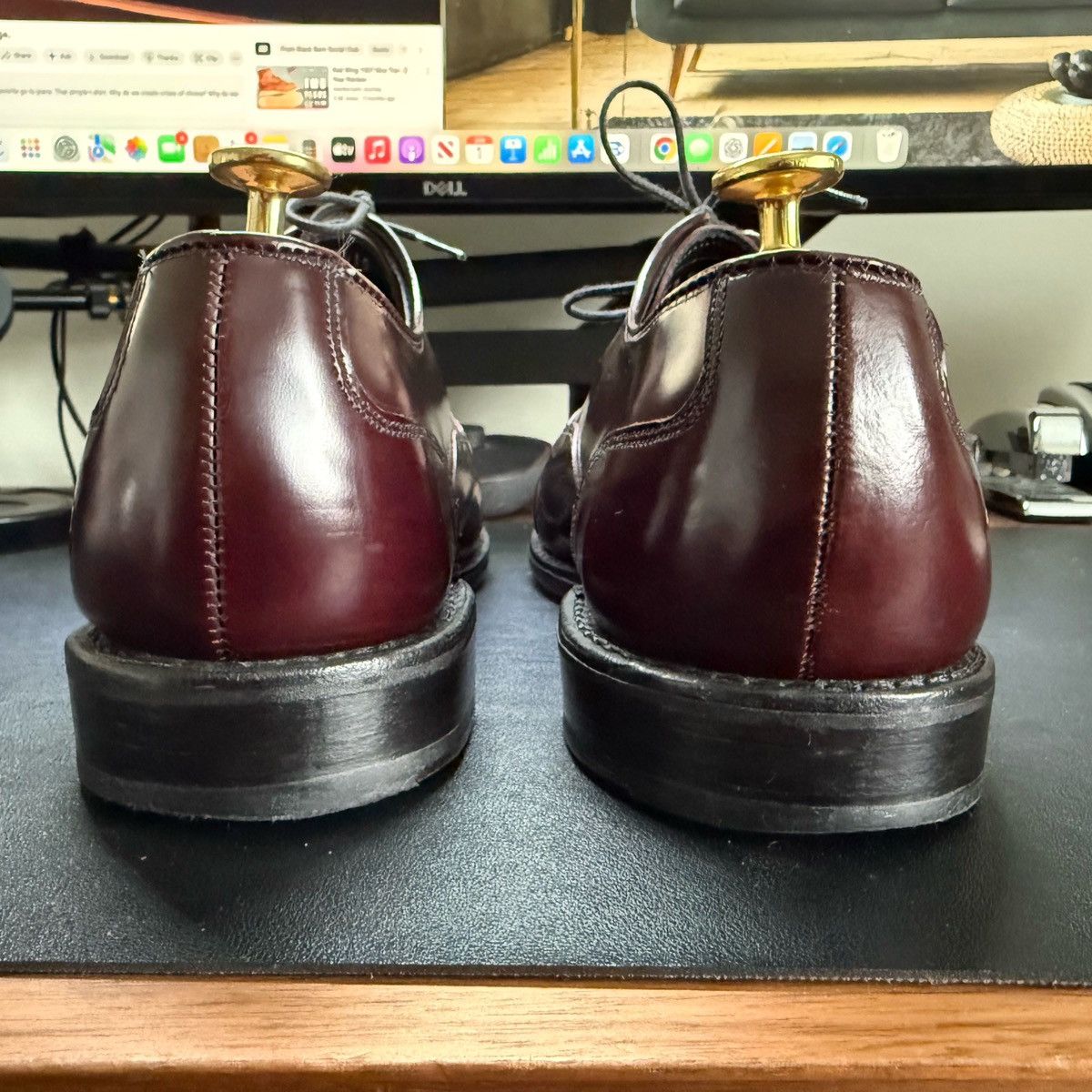 Allen Edmonds Allen Edmonds Bond Street Oxfords – Burgundy (11D) Size US 11 / EU 44 - 3 Thumbnail