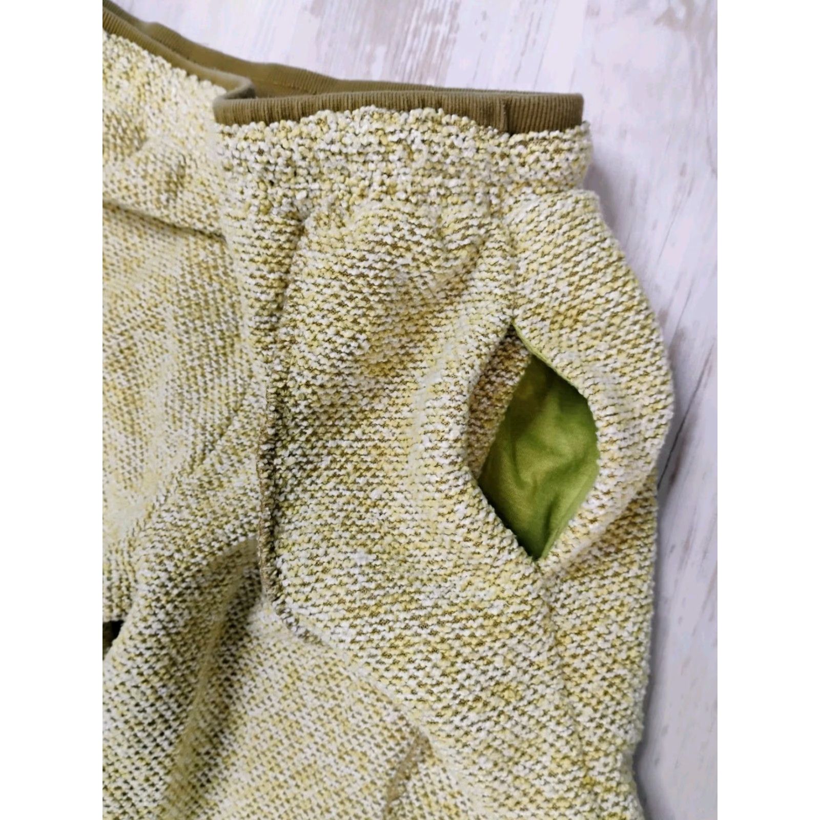Vintage Out From Under Urban Outfitters Straight Leg Knit Sweatpants M Women Green Polyester Elastic Waist Pockets 28.5in Inseam Size 32" / US 10 / IT 46 - 3 Thumbnail
