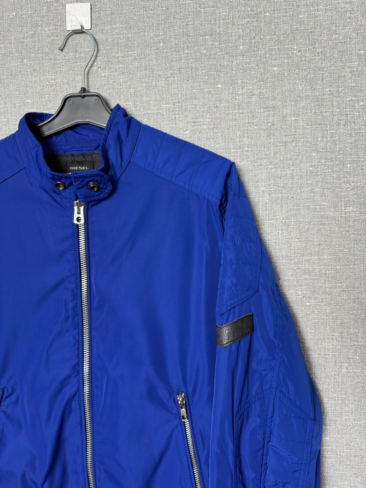 Diesel Diesel Blue Nylon Bomber Jacket Men’s Size M with Logo Patch Size US M / EU 48-50 / 2 - 3 Thumbnail