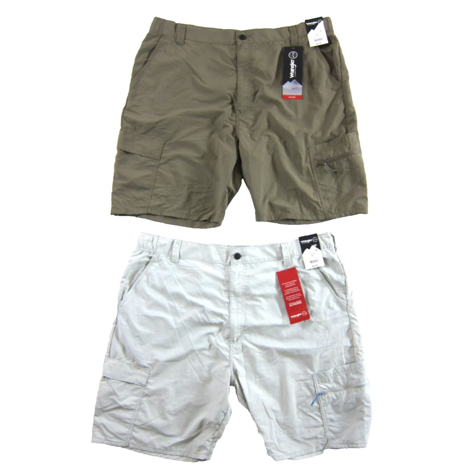 Wrangler Wrangler Cargo Shorts 2 Pair NWT 100% Nylon Brown Beige Pocket Peak Men Size 42 Size US 42 / EU 58 - 2 Thumbnail