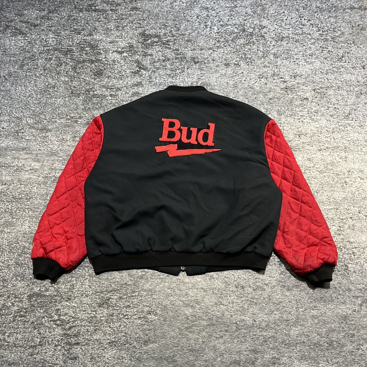 Budweiser VINTAGE 90s BUDWEISER BLACK RED BEER PROMO BOMBER JACKET Size US L / EU 52-54 / 3 - 1 Thumbnail