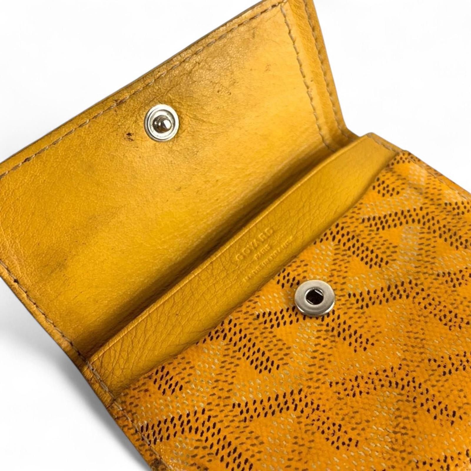 Goyard Goyard - Yellow Patterned Leather Wallet Size ONE SIZE - 4 Thumbnail