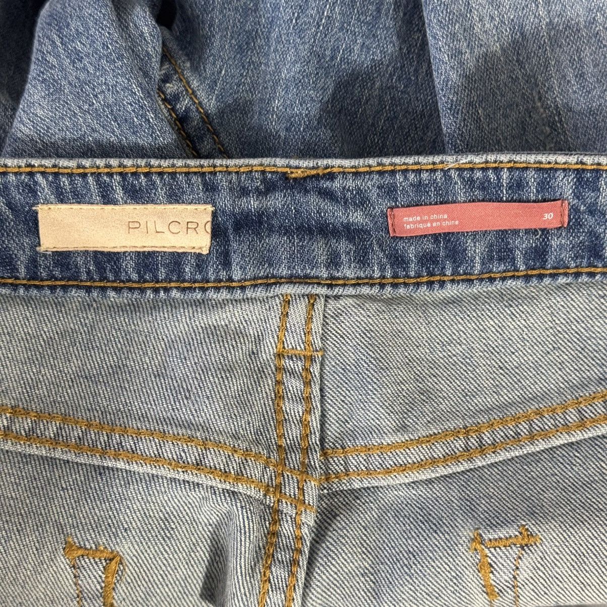 Anthropologie PILCRO Anthropologie Faded Wash Low-Rise Ruched Boot Jeans Size 30" / US 8 / IT 44 - 12 Thumbnail