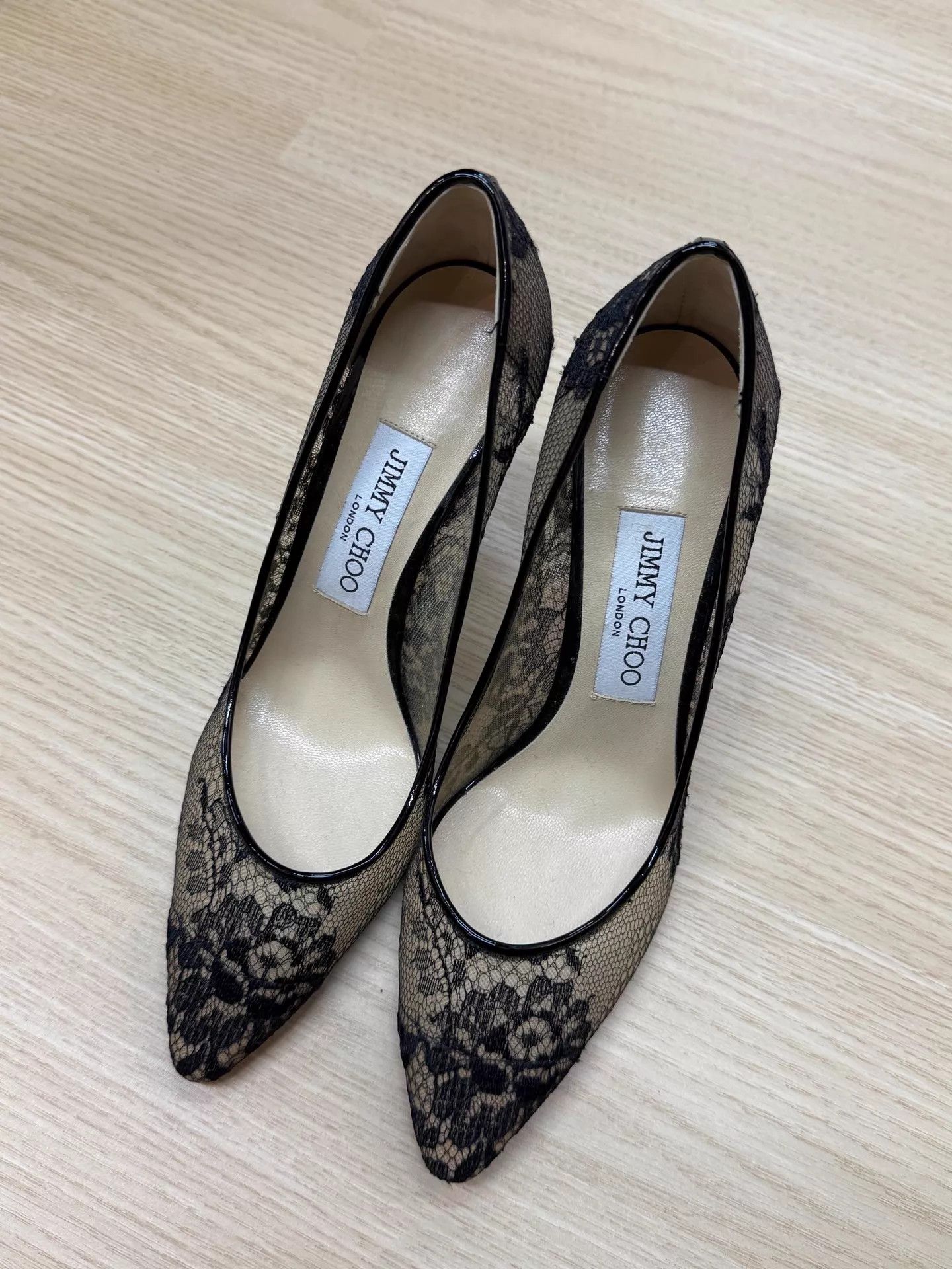 Jimmy Choo JIMMY CHOO Black Lace High Heels 36.5 New Size US 6 / IT 36 - 1 Thumbnail