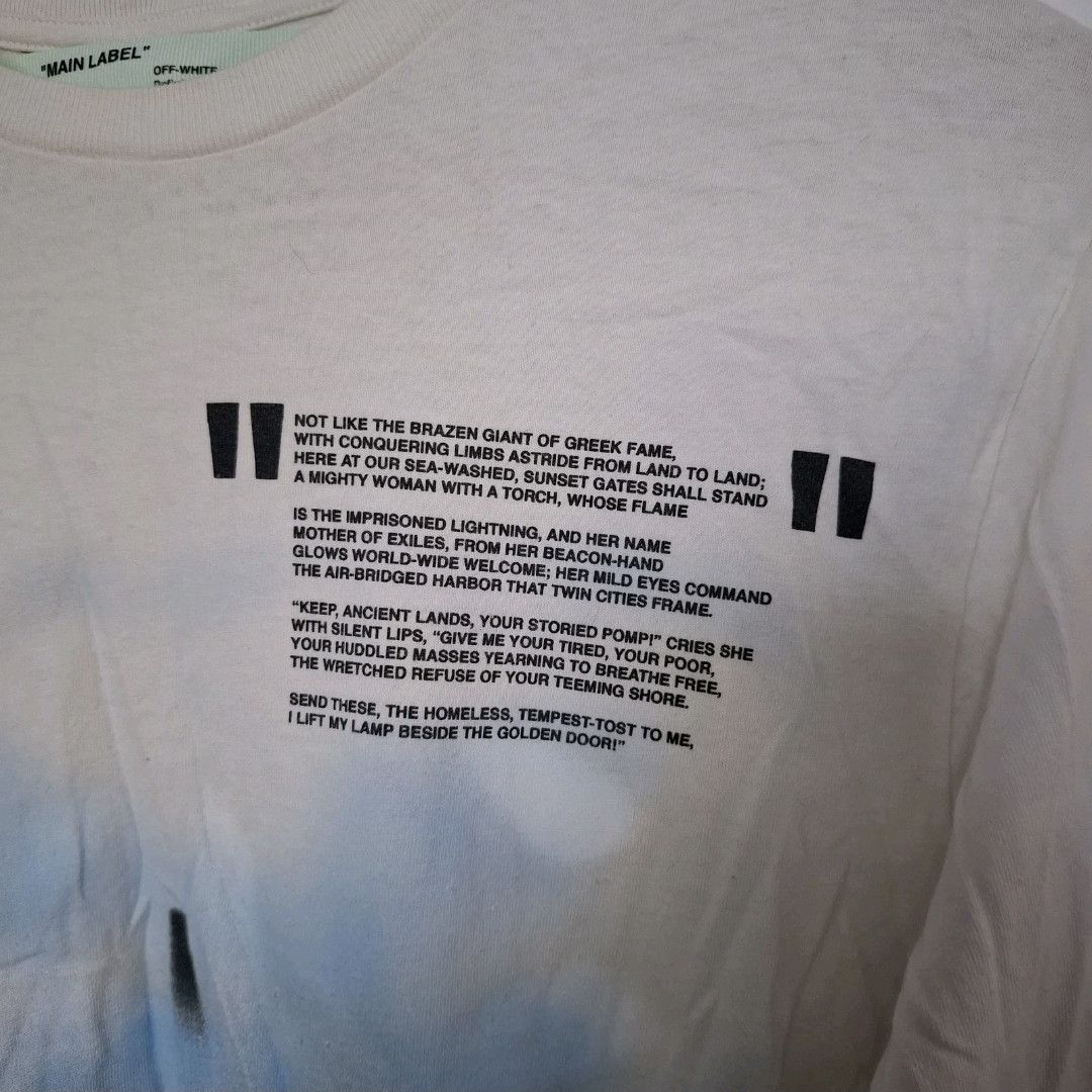 Off-White OFF-WHITE Beige Statue Of Liberty Long Sleeve Cotton Shirt Size US S / EU 44-46 / 1 - 4 Thumbnail