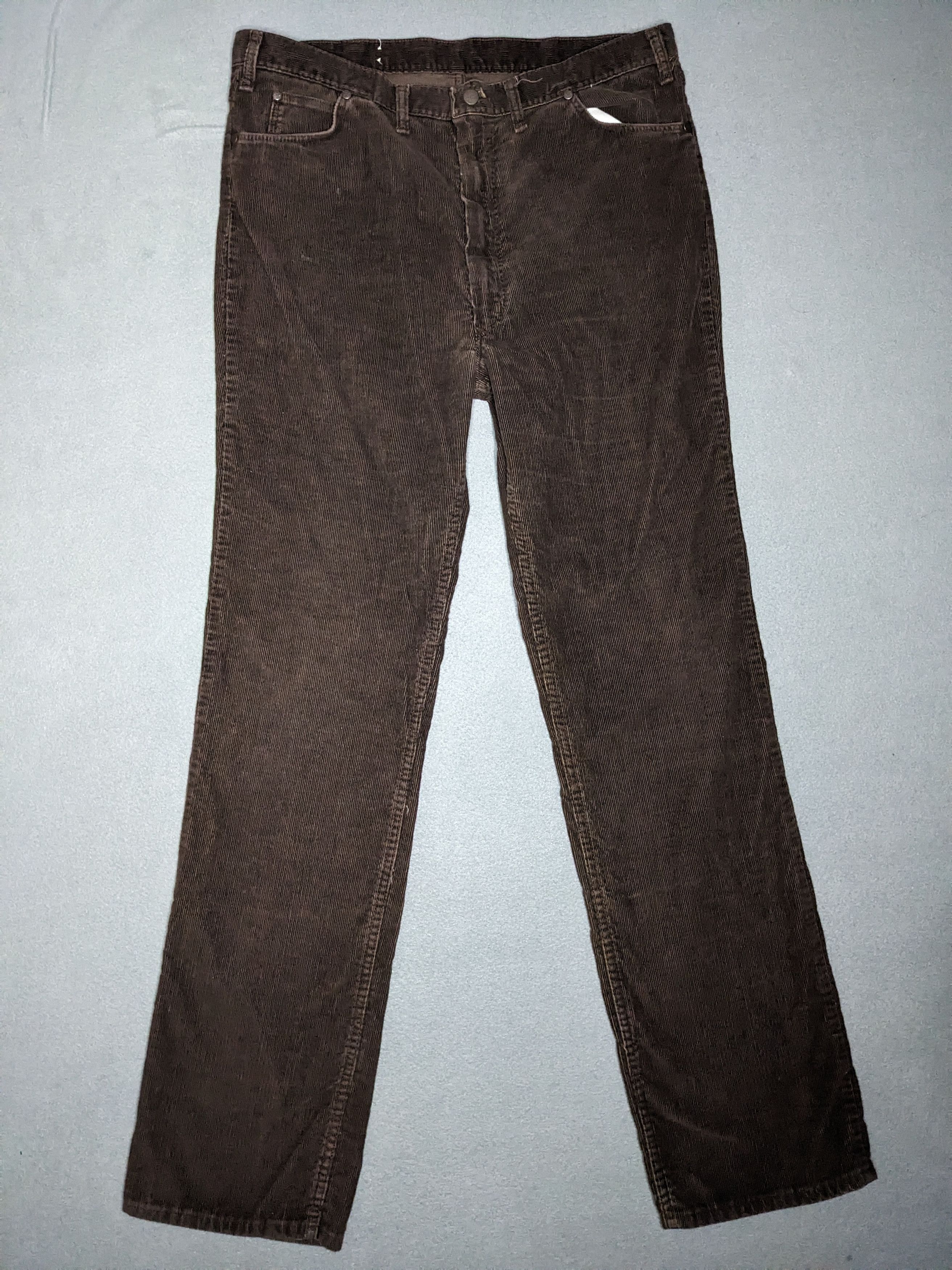 Wrangler VTG 80s Wrangler Corduroy Pants 40x35 Western Leather Logo Size US 40 / EU 56 - 2 Thumbnail