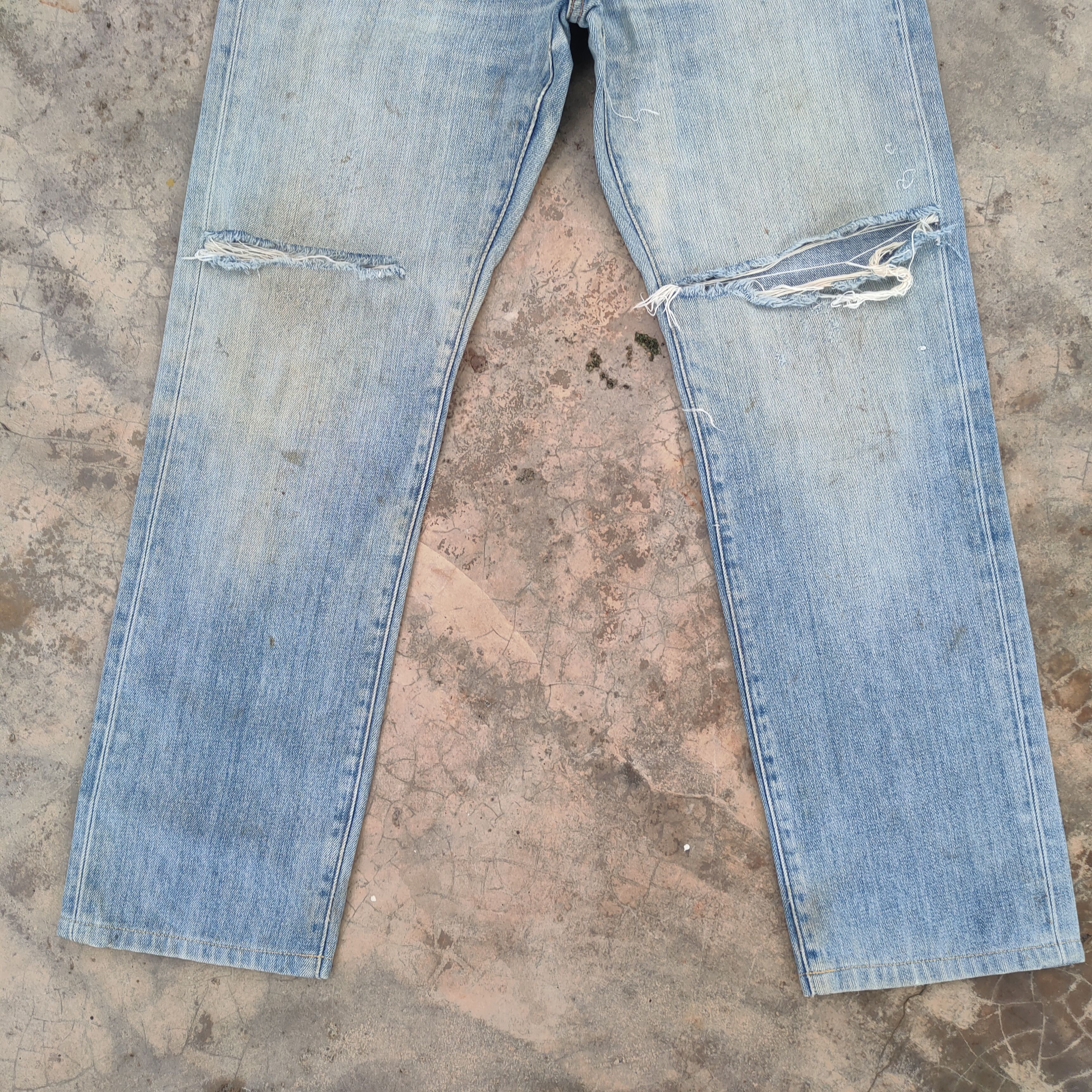Japanese Brand VINTAGE JAPANESE FADED DISTRESSED JEANS DENIM PANTS Size US 30 / EU 46 - 3 Thumbnail