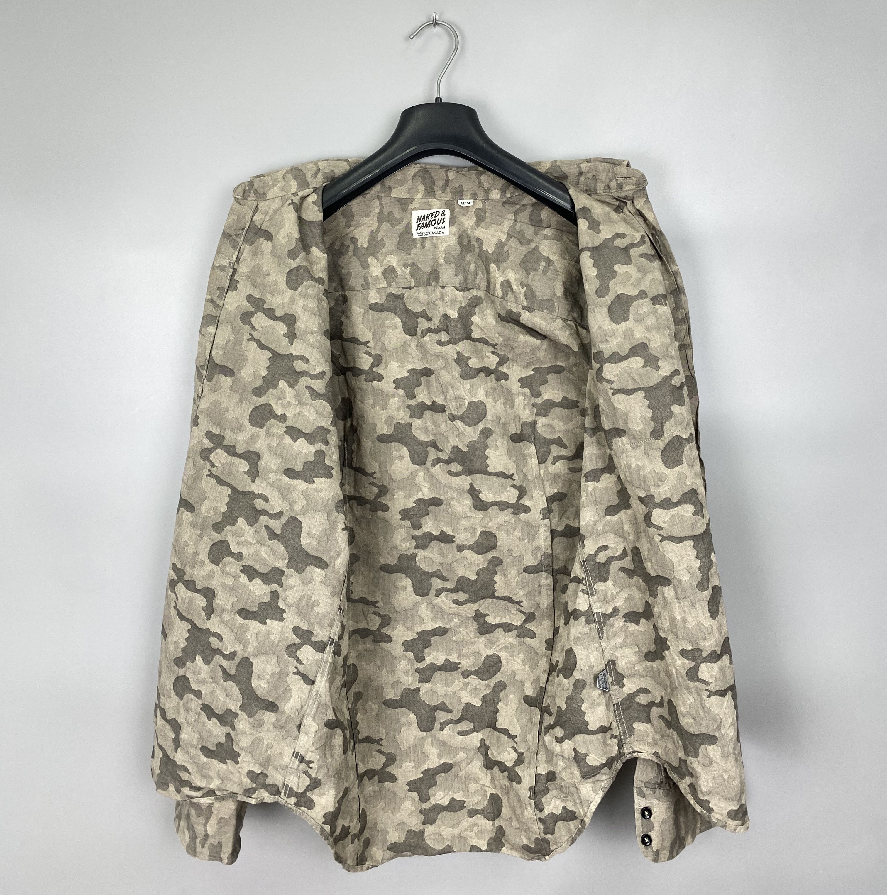 Naked & Famous Naked Famous Camo Button Up Overshirt Made in Canada Size US M / EU 48-50 / 2 - 4 Thumbnail