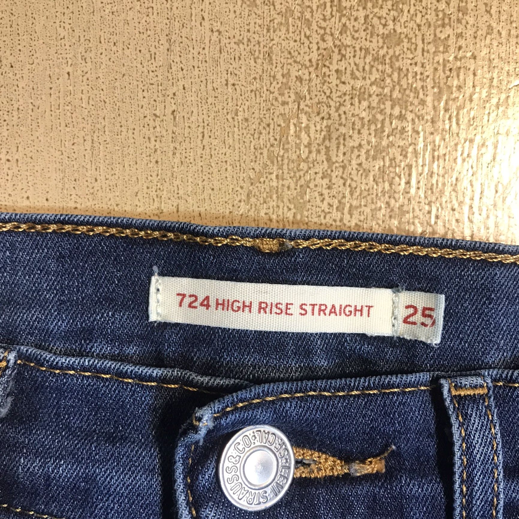 Levi's VINTAGE Levis Zip Fly Shorts Womens Tag 25 724 High Rise Denim Blue Cutoffs 70s 80s 90s Bohemian Classic Festival Womens Jeans Shorts Size 42" / US 20 - 3 Thumbnail