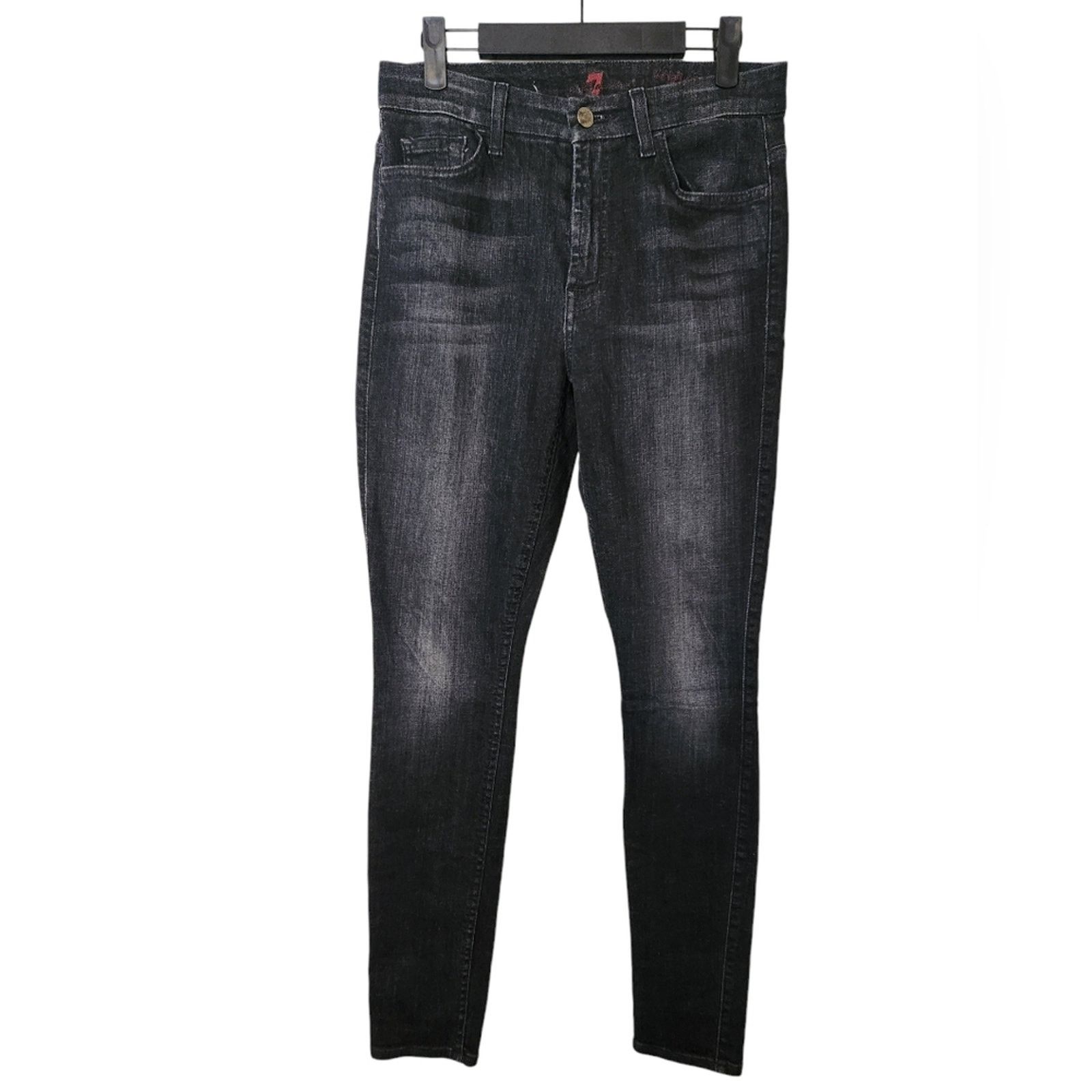 7 For All Mankind 7 For All Mankind High Waist Skinny Black Jeans 28 Size 28" / US 6 / IT 42 - 1 Thumbnail