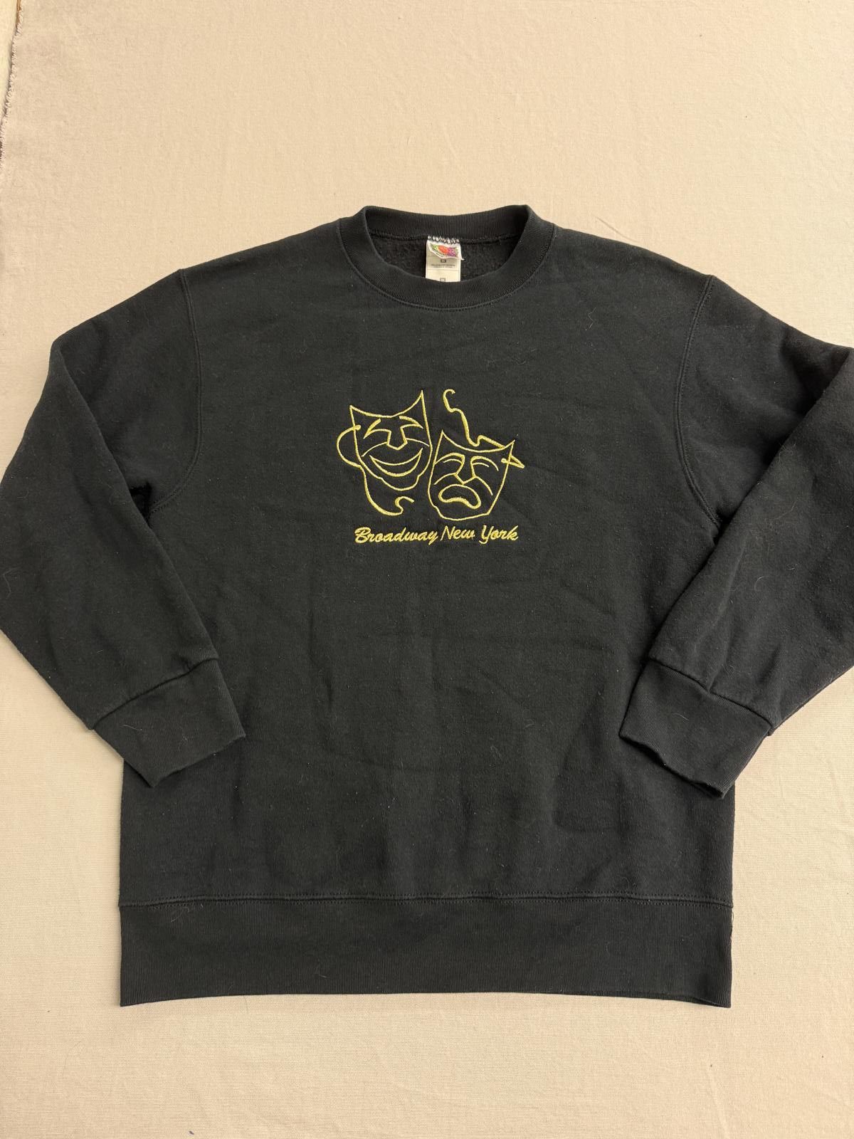 Fruit Of The Loom Vintage Broadway New York Crewneck omedy & Tragedy Masks M Size US M / EU 48-50 / 2 - 1 Thumbnail