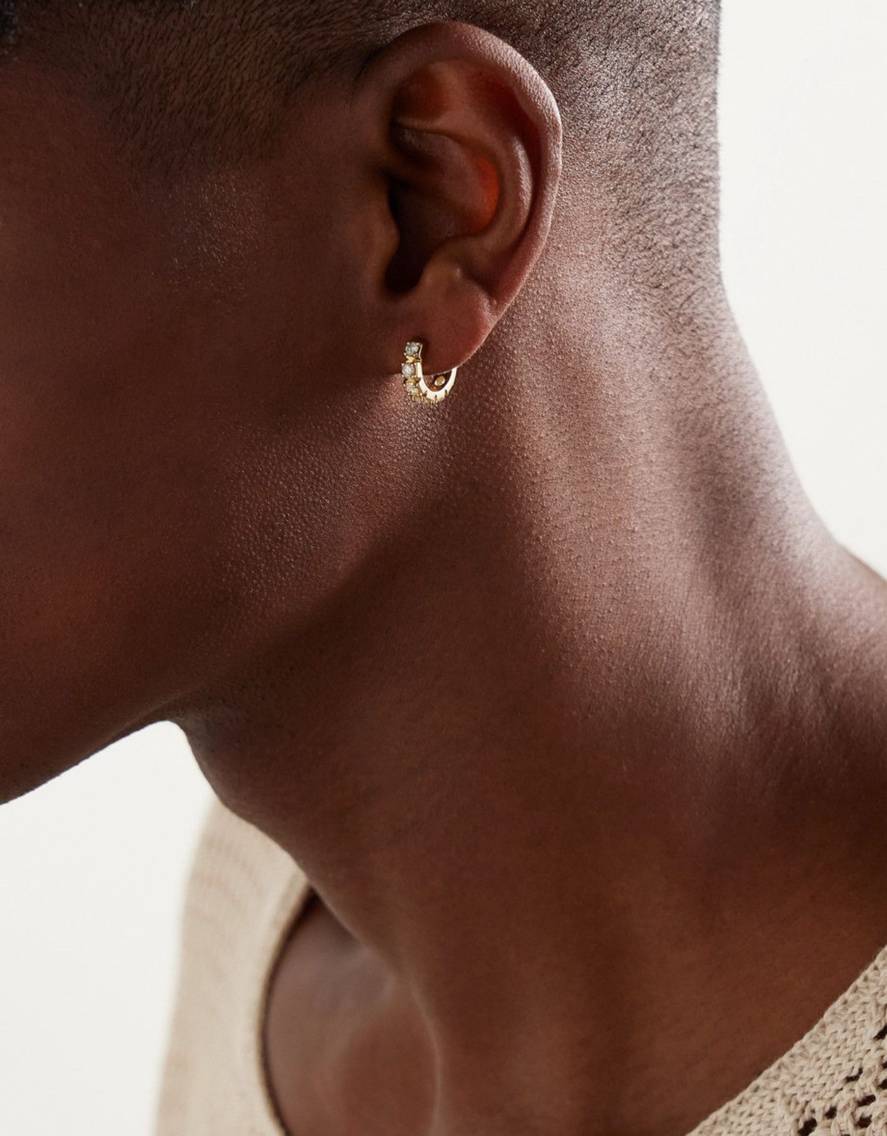 Other Jacquie Aiche - 14karat Gold Diamond Single Hoop Earing Size ONE SIZE - 2 Thumbnail