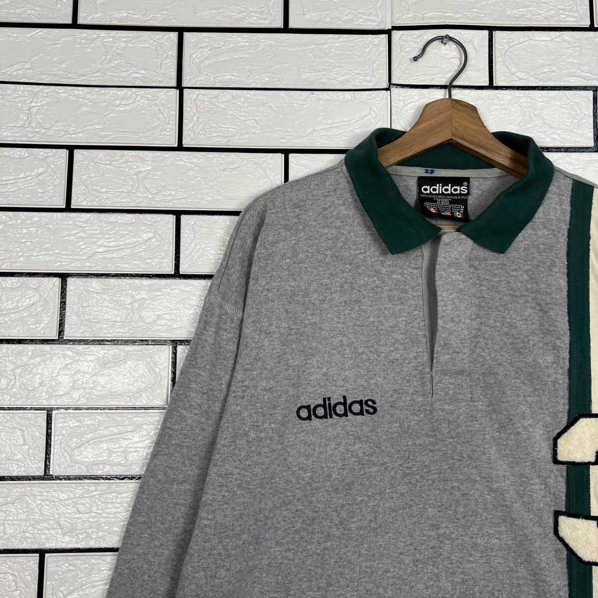 Adidas Vintage 90's ADIDAS Big Logo Long Sleeve Polos #4029-C183 Size US M / EU 48-50 / 2 - 3 Thumbnail