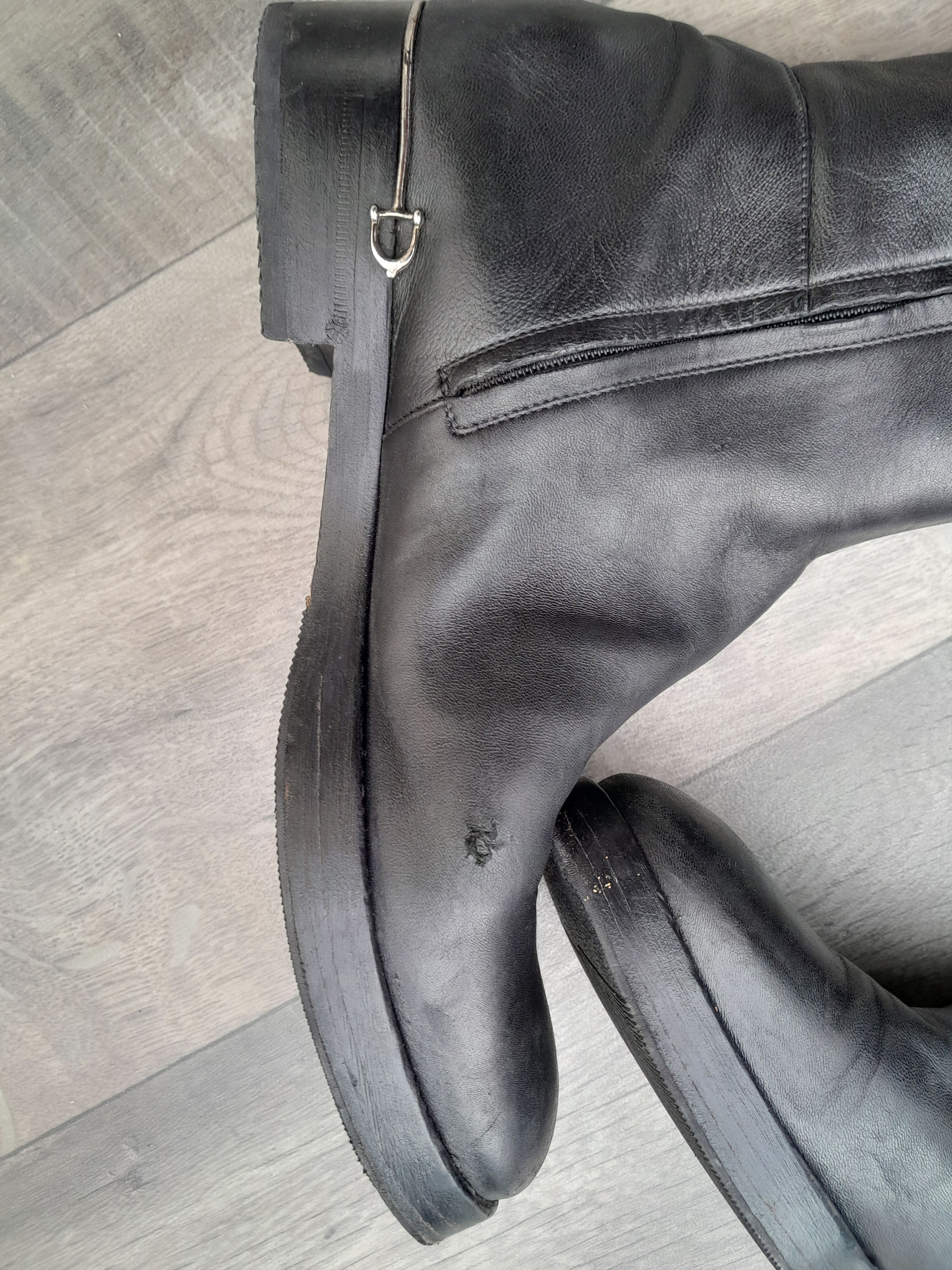 Gucci Gucci Black Leather Stretch Knee High Boots Size US 10 / IT 40 - 3 Thumbnail
