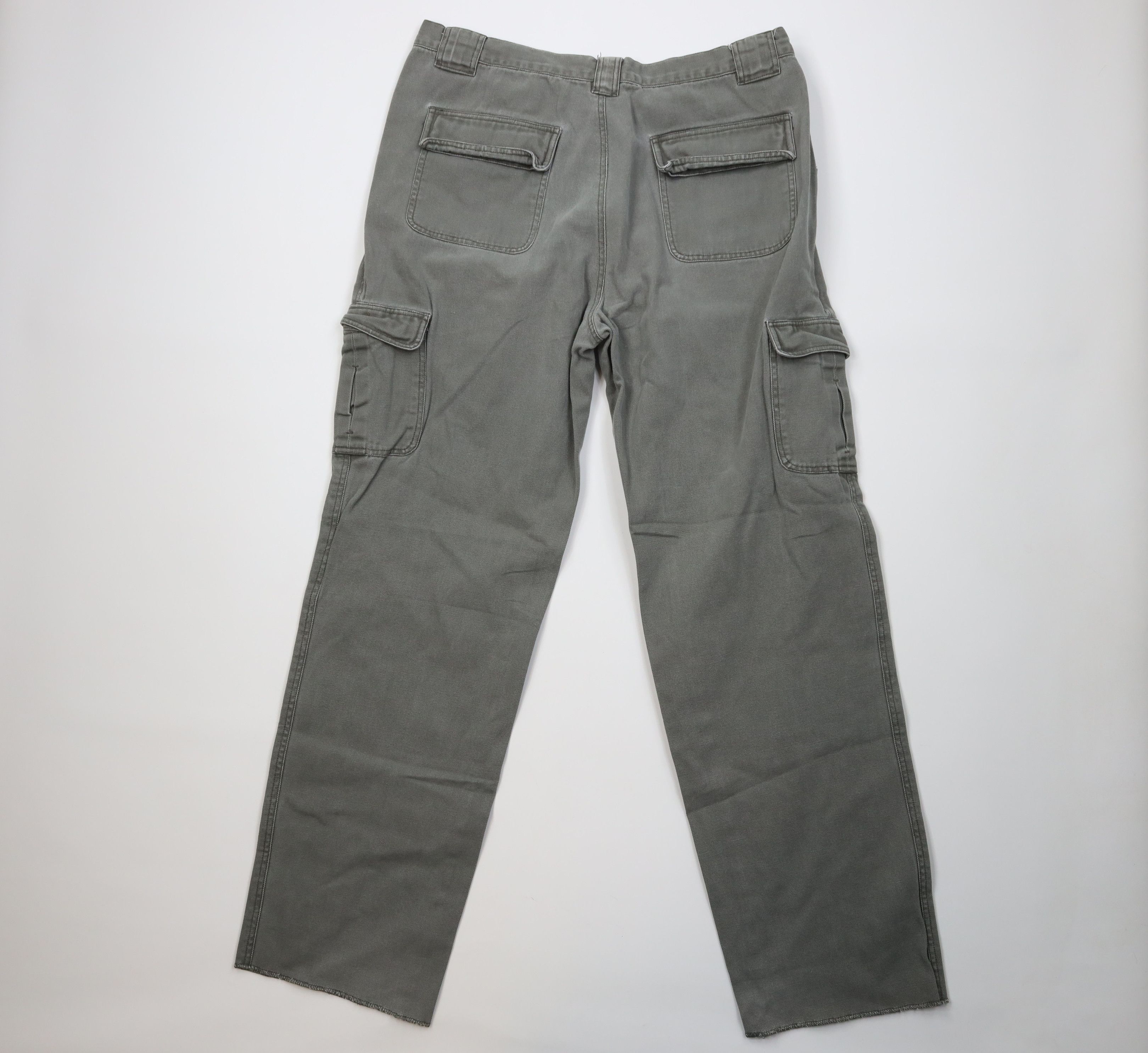 Cabelas Vintage 90s Cabelas Heavy Canvas Wide Leg Cargo Pants Green Size US 38 / EU 54 - 9 Thumbnail