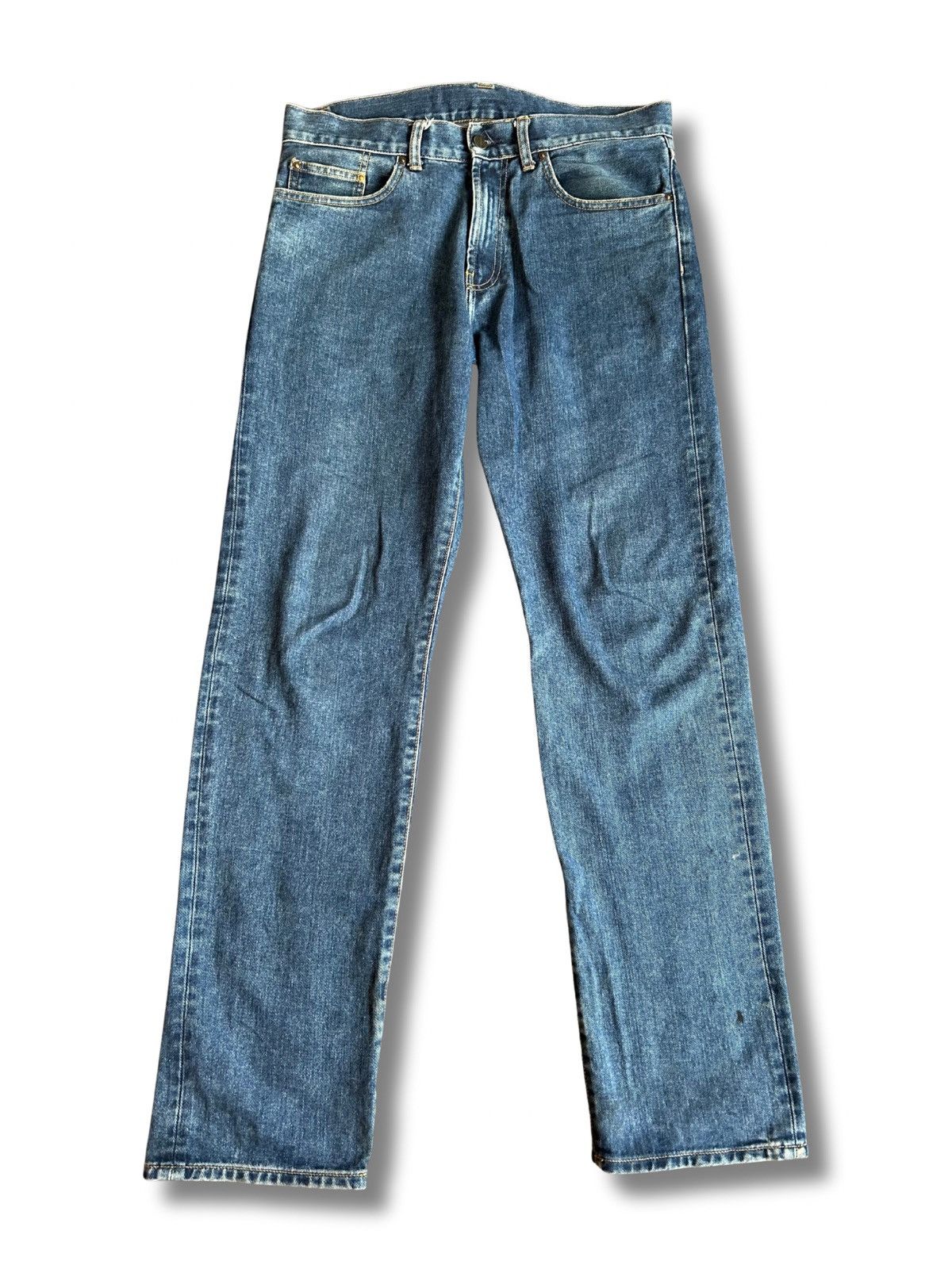 Carhartt Carhartt WIP Pontiac Pant Blue Denim Jeans – 31x32 Size US 31 - 4 Thumbnail