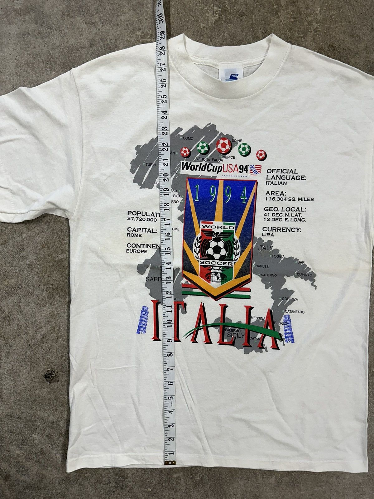 Vintage Vintage 90s World Cup 94 Italia Soccer T-Shirt USA Size US L / EU 52-54 / 3 - 11 Thumbnail
