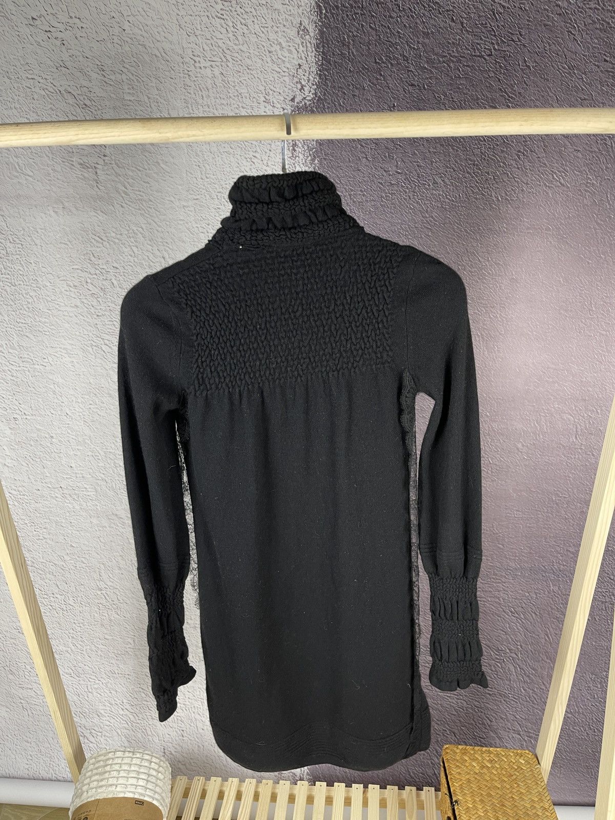 Christian Lacroix Christian Lacroix wool fitted black classic midi dress Size S / US 4 / IT 40 - 12 Thumbnail