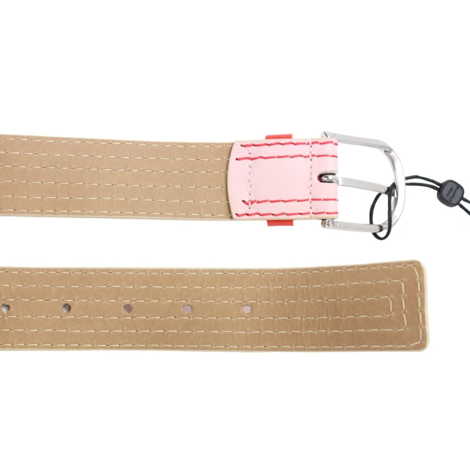 Cop Copine Cop Copine Belt Women's MEDIUM Buckle Cuir Pink Casual Red Seams Size ONE SIZE - 4 Thumbnail