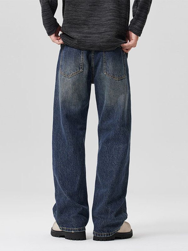 Japanese Brand High street retro men's cleanfit casual straight jeans Size US 32 / EU 48 - 4 Thumbnail