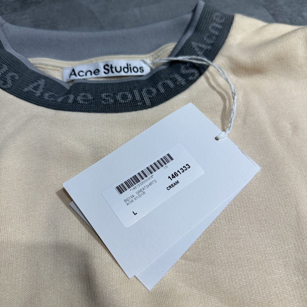 Acne Studios Acne Studios Fulton Logo Sweatshirt - Cream Size US L / EU 52-54 / 3 - 4 Thumbnail