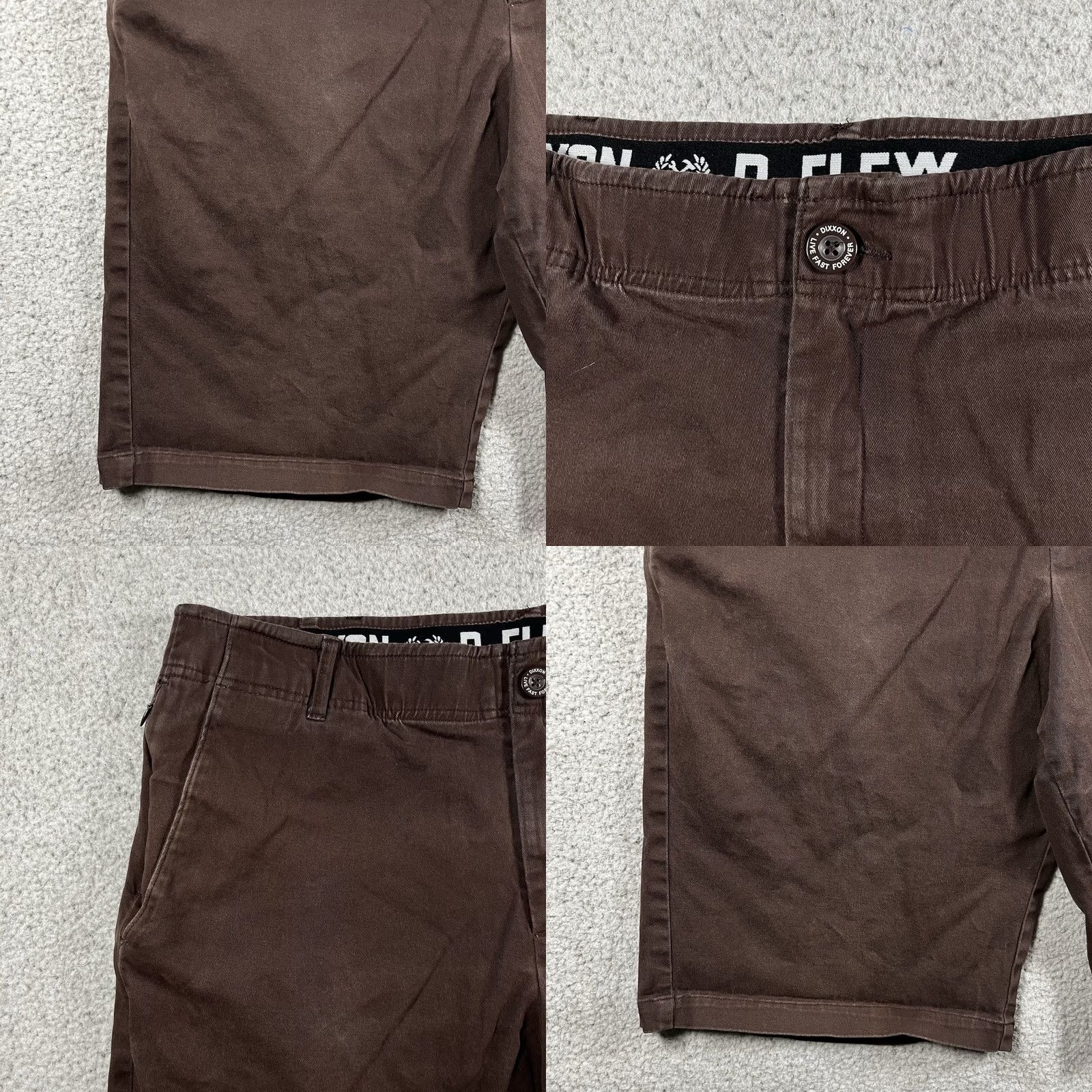 Vintage Dixxon Shorts Mens 36 Brown Performance Stretch Waistband Chino D Flexx Outdoor Shirt City? Size US 36 / EU 52 - 8 Thumbnail
