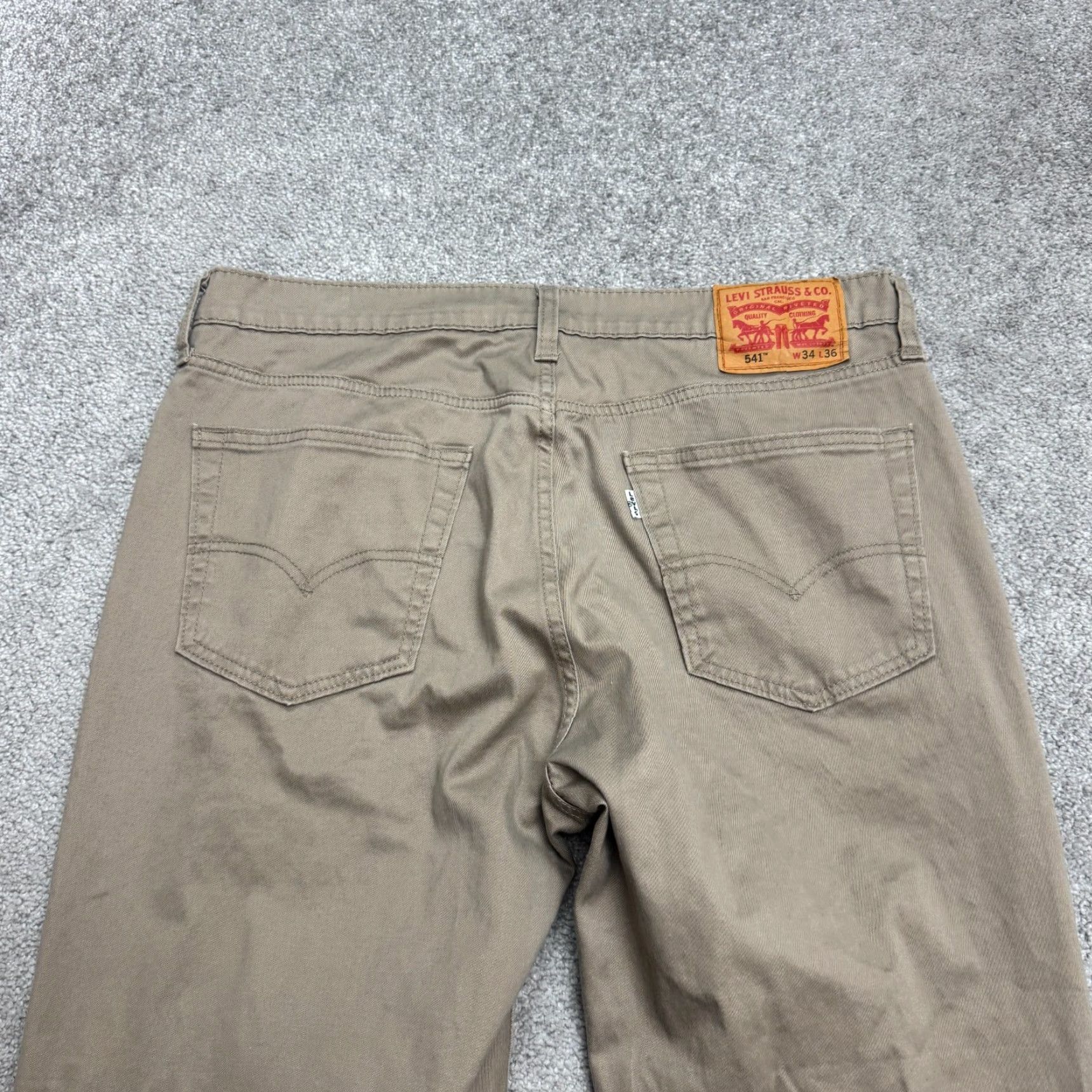 Levi's Levi's 541 Athletic Taper Twill Chino Pants Men 36x34 Khaki Brown Stretch Cotton Regular Zeal? Size US 34 / EU 50 - 4 Thumbnail