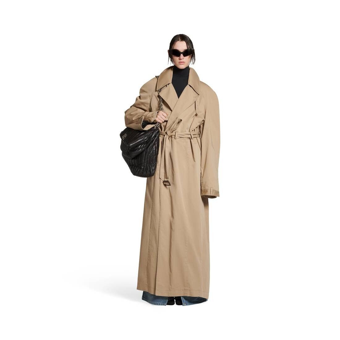 Balenciaga o1tr1nto1125 Maxi Deconstructed Trench Coat in Dark Beige Size M / US 6-8 / IT 42-44 - 2 Thumbnail