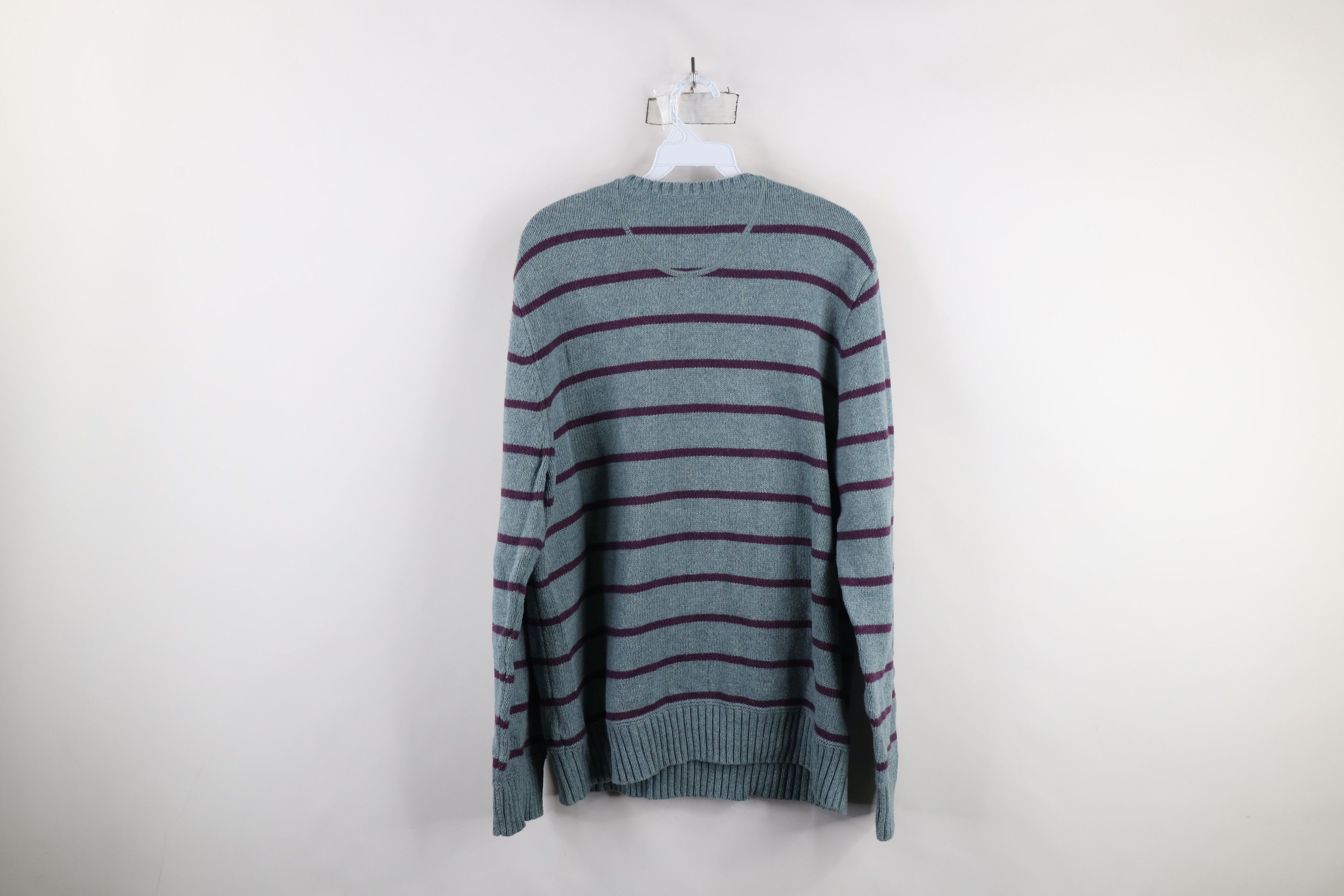 Gap × Vintage Vintage Gap Wool Blend Knit Striped Crewneck Sweater Blue Size US XL / EU 56 / 4 - 6 Thumbnail