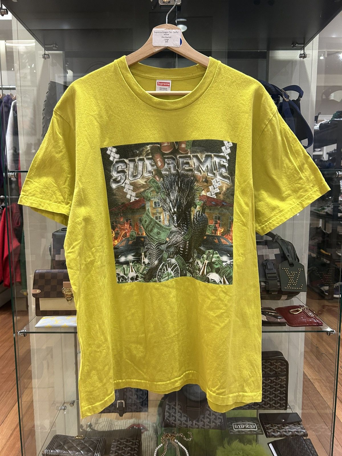 Supreme Supreme Dragon Tee - Sulfur Yellow Size US L / EU 52-54 / 3 - 1 Thumbnail