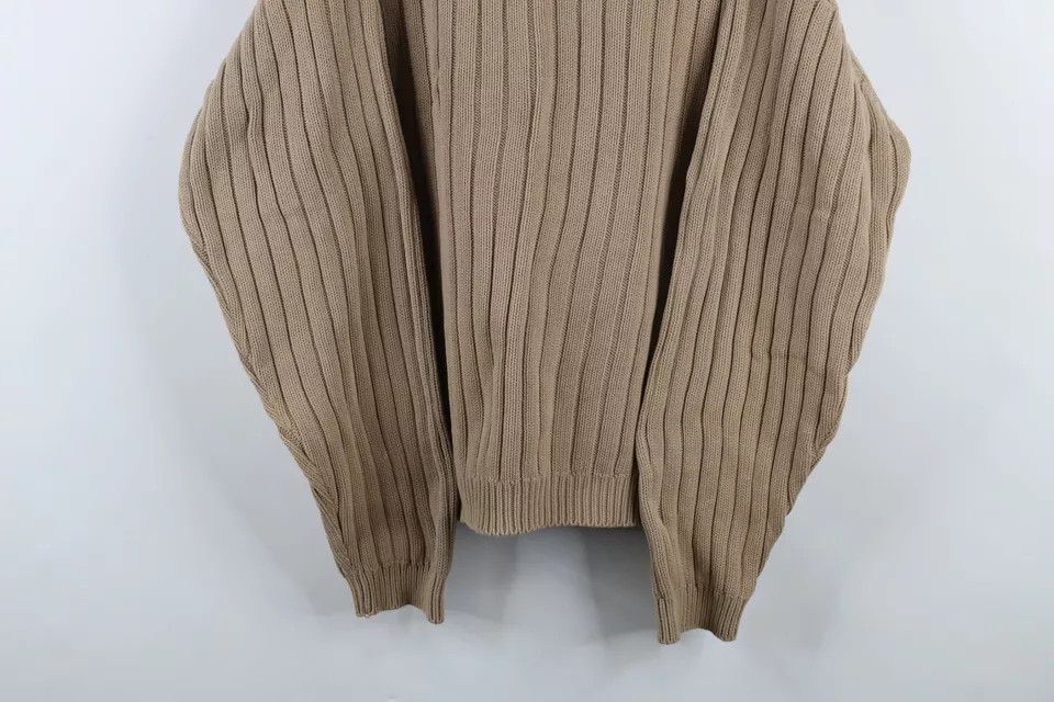 Vintage Vintage 90s Streetwear Ribbed Knit Crewneck Sweater Beige Size US XXL / EU 58 / 5 - 3 Thumbnail