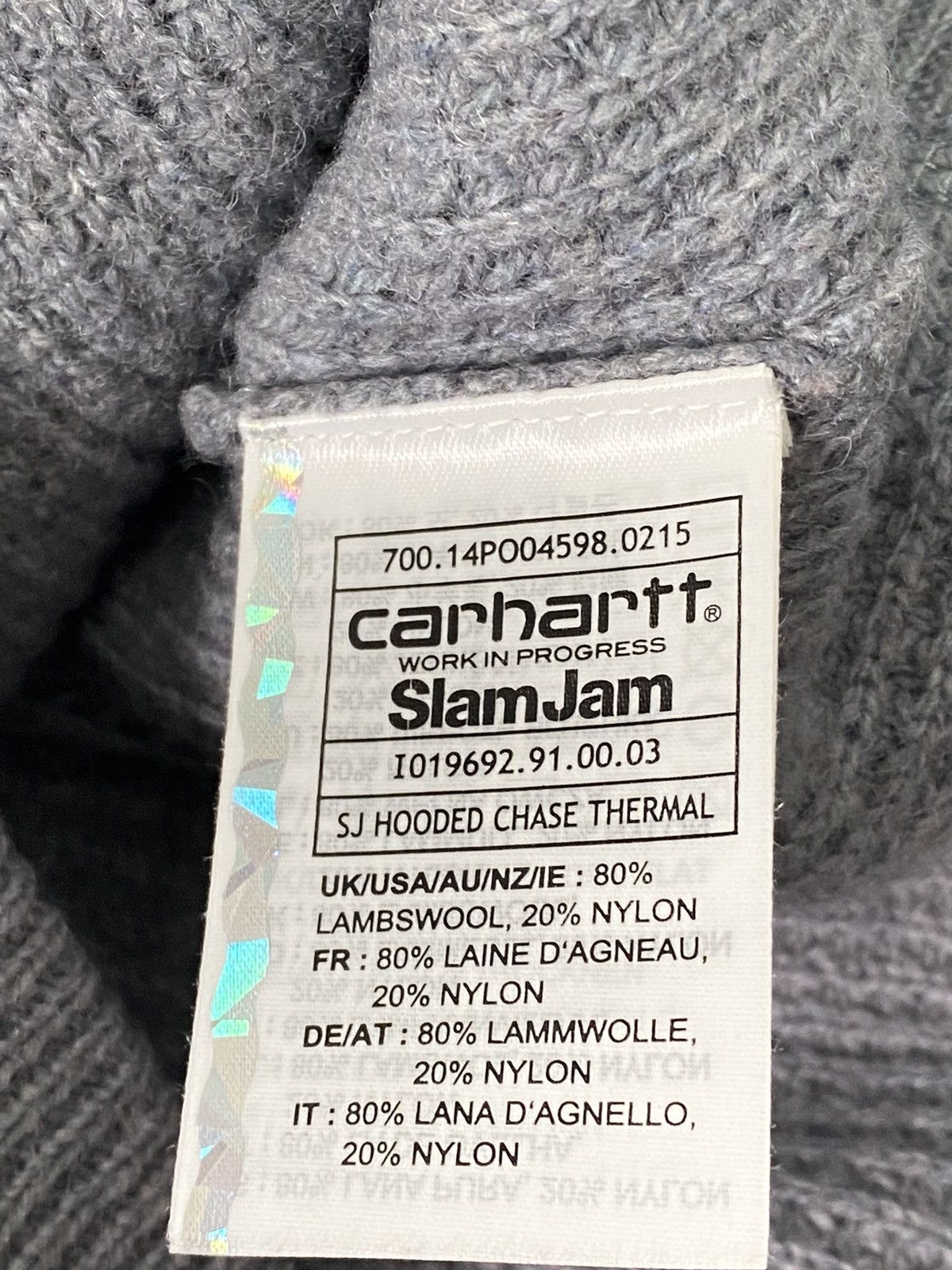 Carhartt Wip Used Chase Termal Carhartt Wip x Slam Jam size XL sweatshirt Size US XL / EU 56 / 4 - 9 Thumbnail