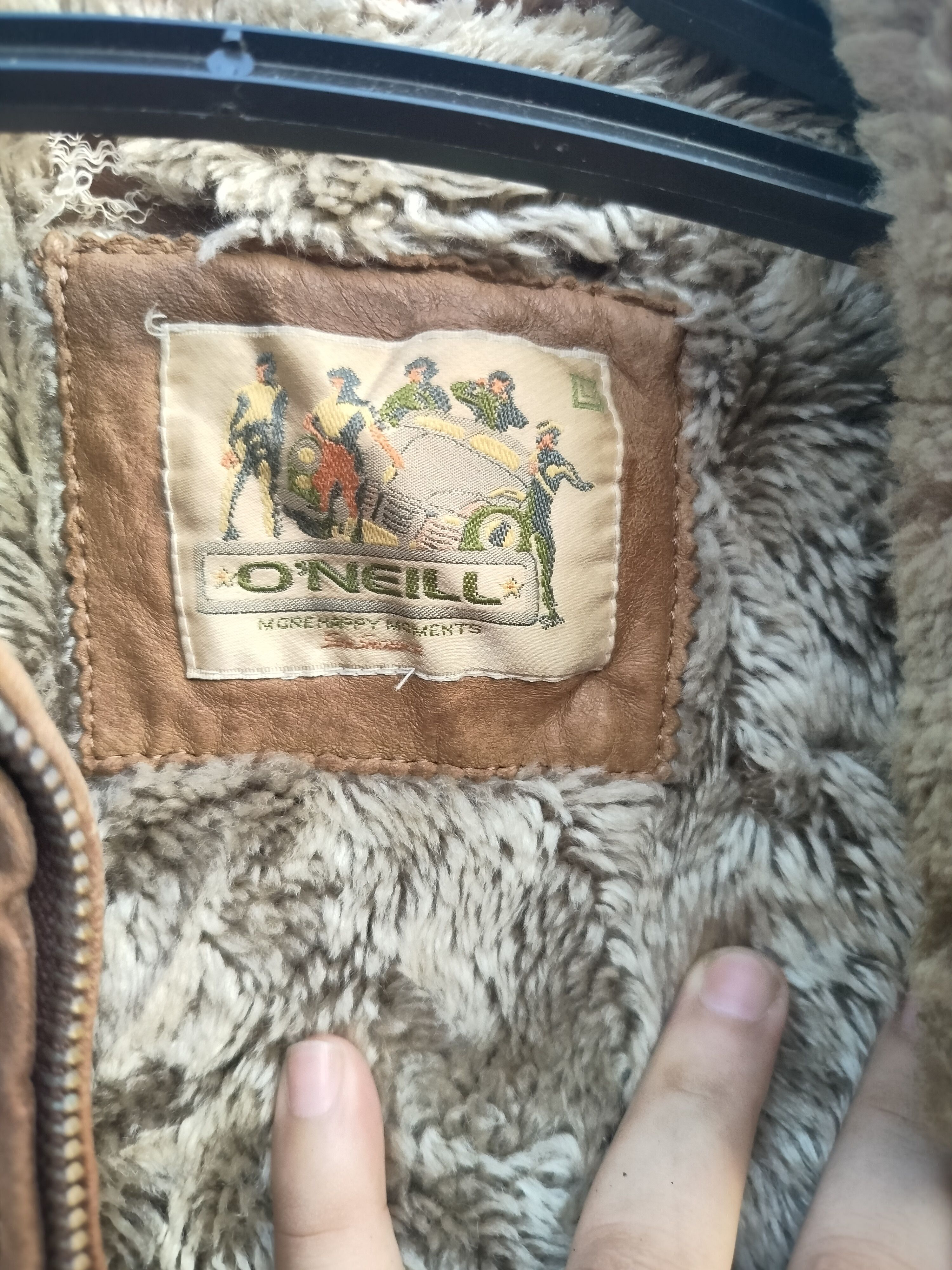 Japanese Brand O'NEILL FUR LEATHER JACKET Size US L / EU 52-54 / 3 - 4 Thumbnail