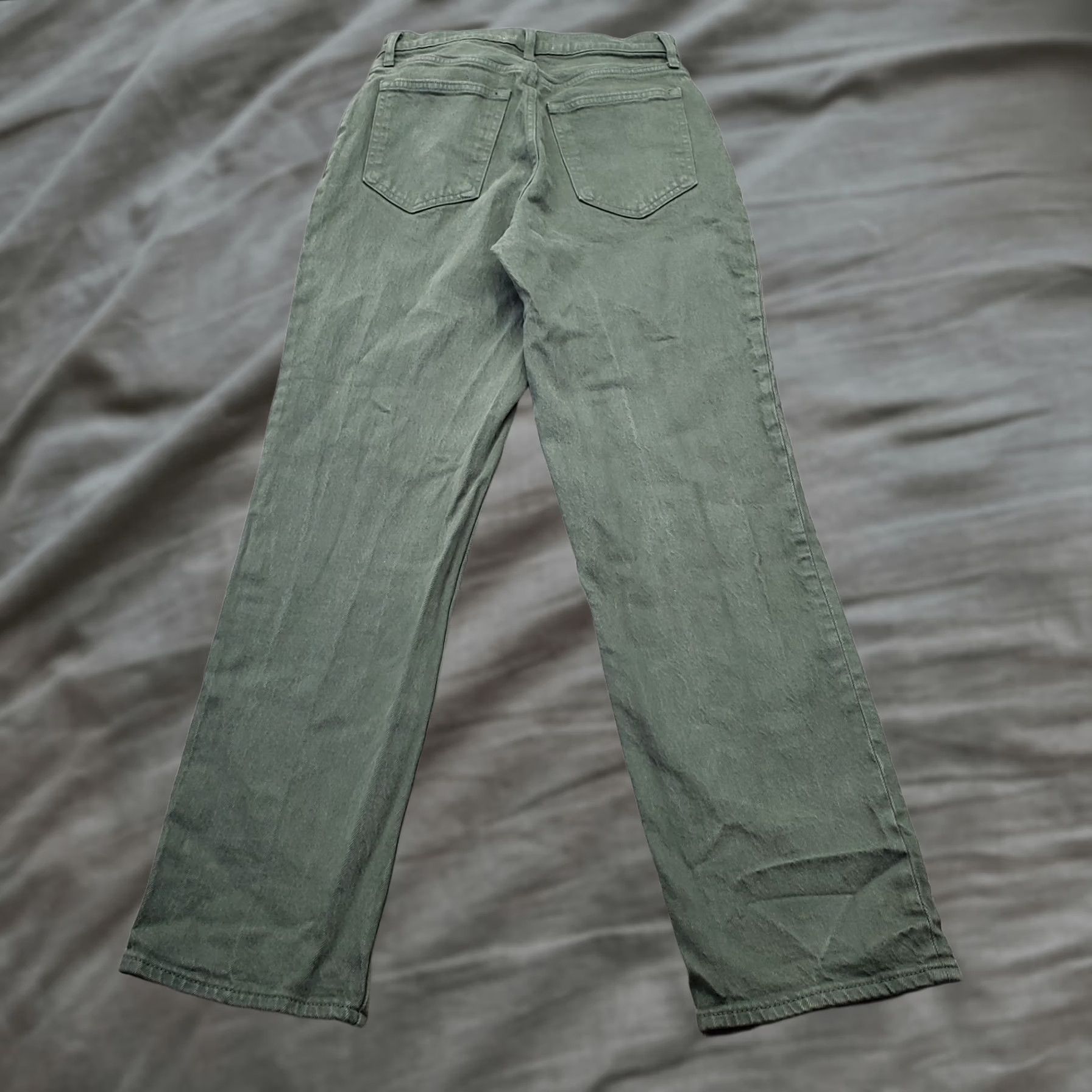 Abercrombie & Fitch Abercrombie & Fitch The 90s Straight Jeans Womens 6R Green Denim Ultra High Rise Jeans Womens 6 Green 90s Vintage? Size 28" / US 6 / IT 42 - 1 Thumbnail