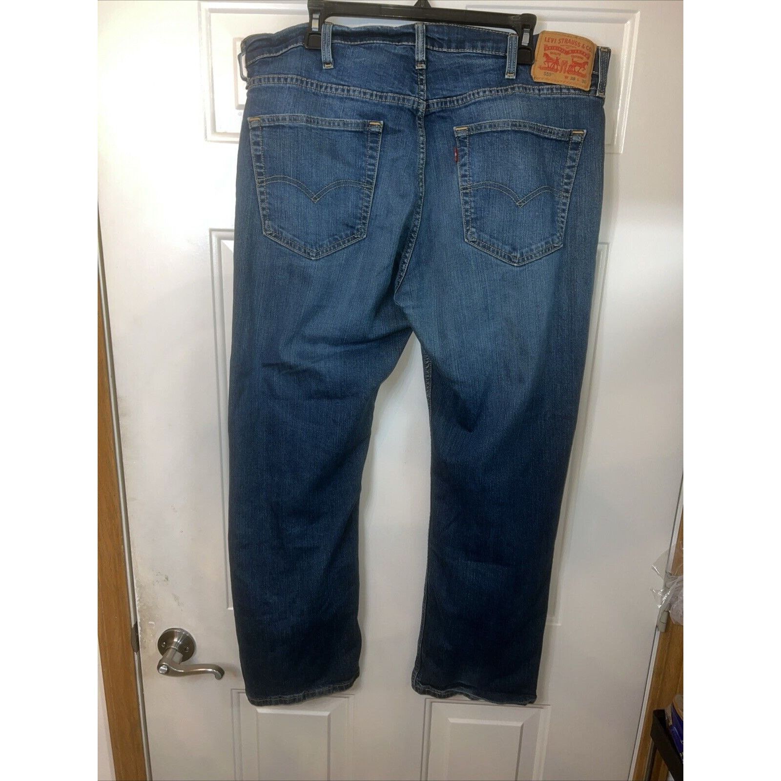 Levi's Levi’s 559 Jeans Men’s 38x30 Blue Straight Fit Medium Wash Size US 38 / EU 54 - 7 Thumbnail