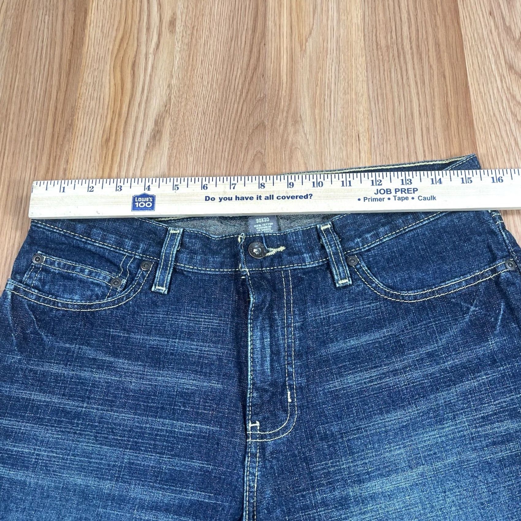 Vintage Urban Up Jeans Mens 30Wx30L Low Rise Straight Leg Blue Denim Pants 100% Cotton 5 Pockets Belt Loops Size US 30 / EU 46 - 3 Thumbnail