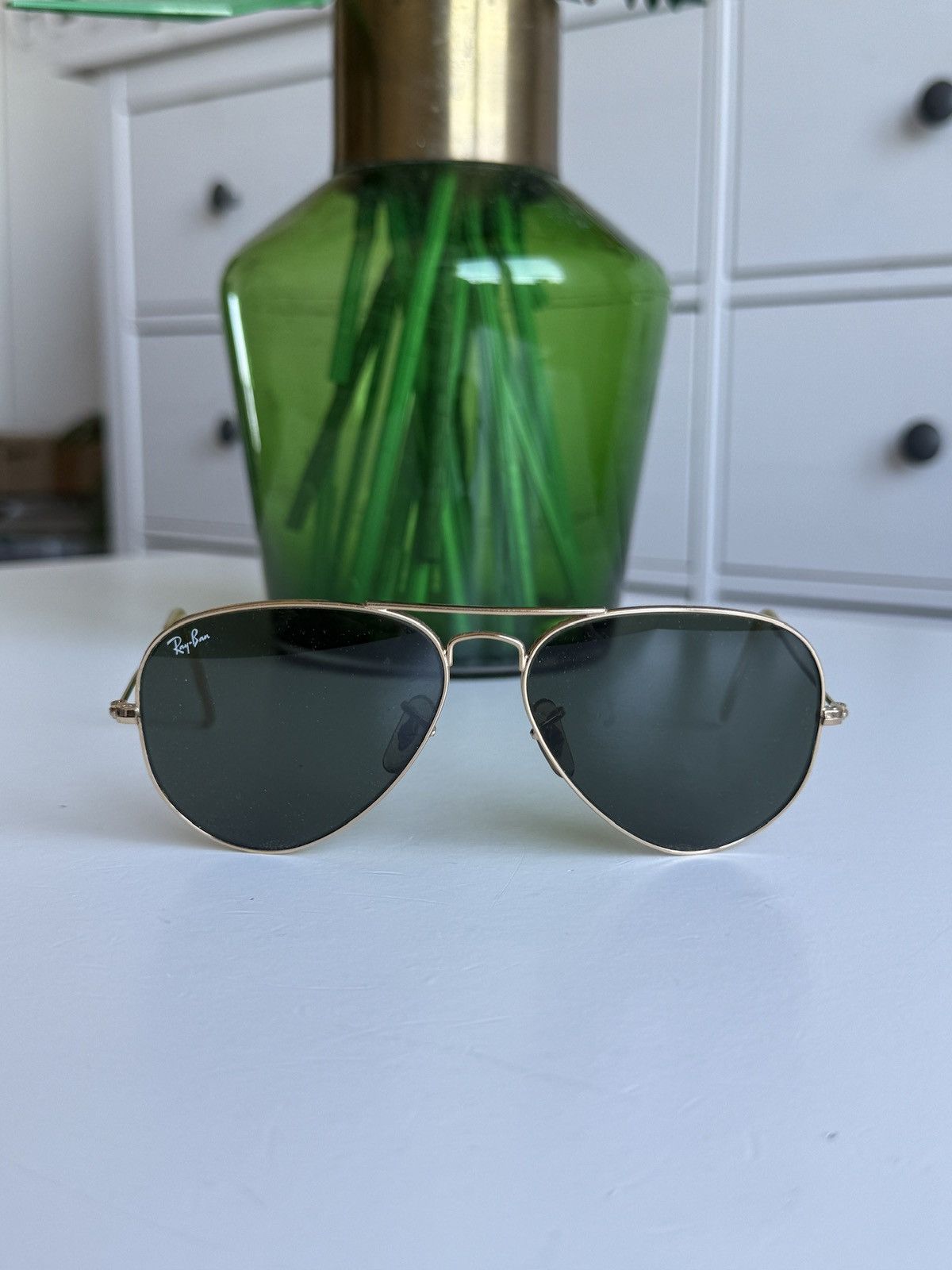 RayBan Vintage Ray-Ban gold aviator sunglasses military army retro Size ONE SIZE - 2 Thumbnail