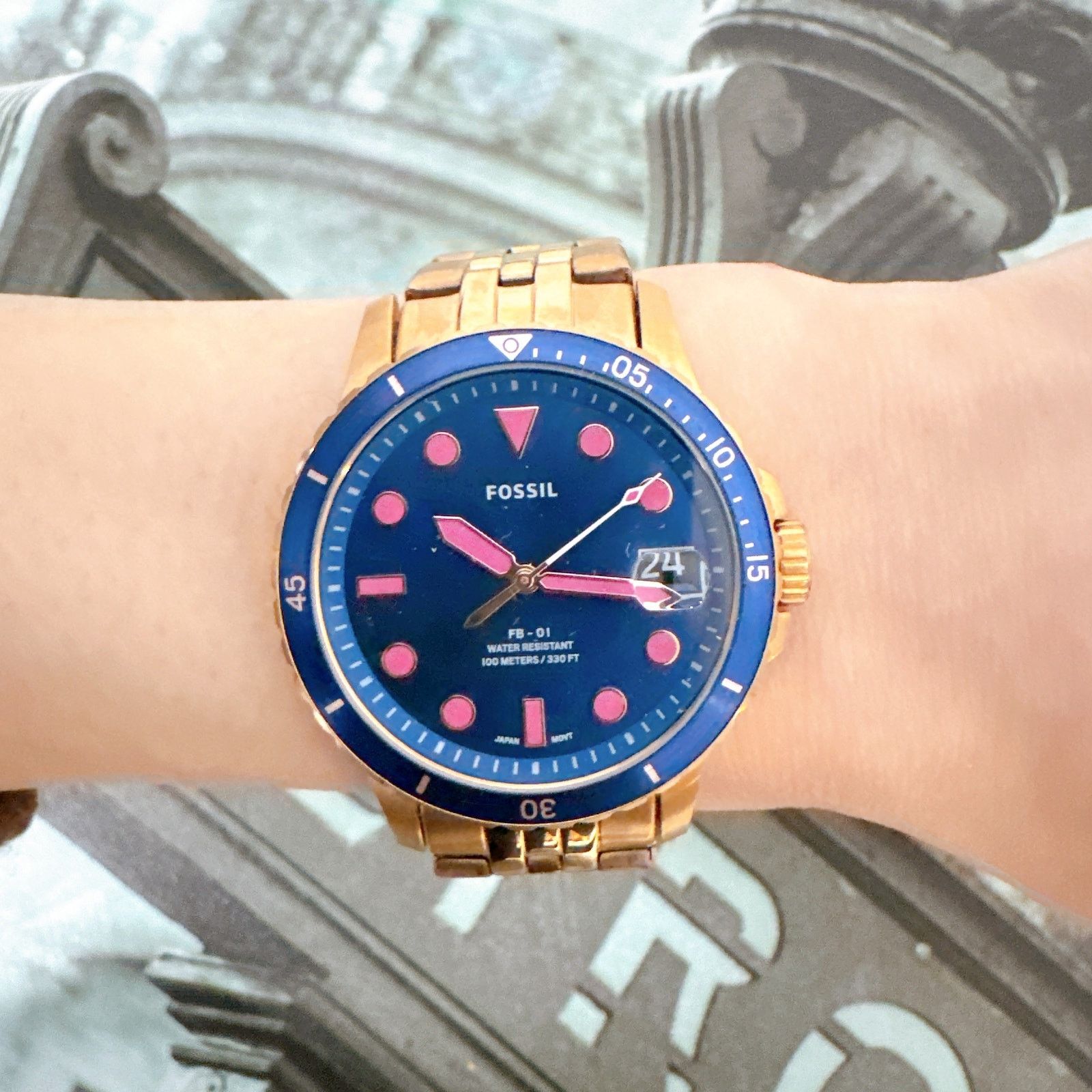 Fossil Fossil ES4767 Fb-01 Rose Gold Round Stainless Steel Watch Size ONE SIZE - 6 Thumbnail