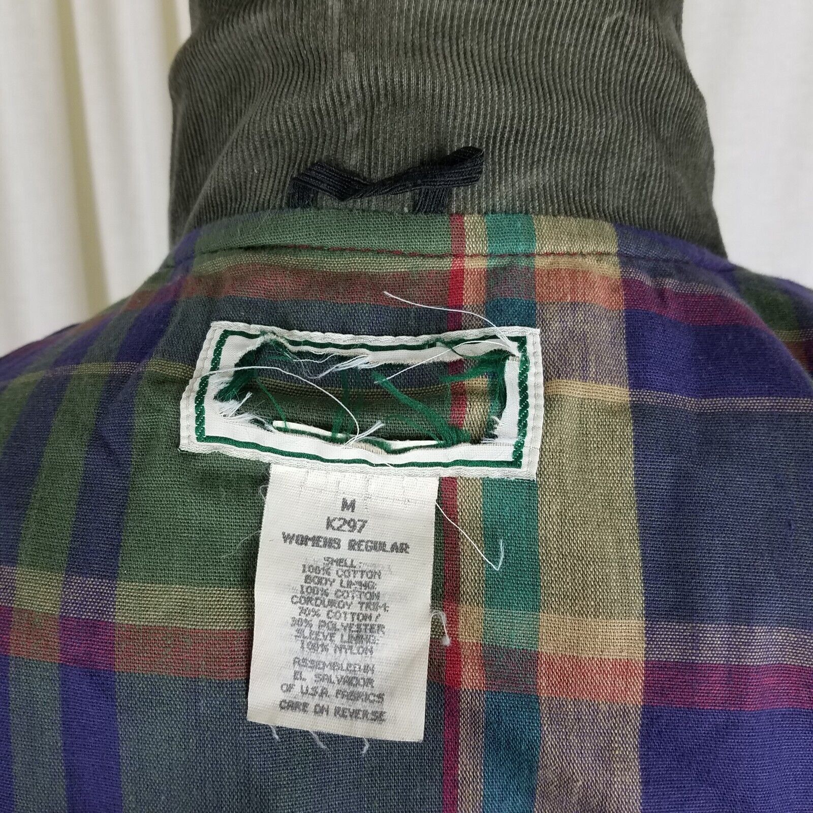 L.L. Bean LLBean Plaid Lined Red Sunwashed Canvas Barn Jacket Coat M Size M / US 6-8 / IT 42-44 - 7 Thumbnail