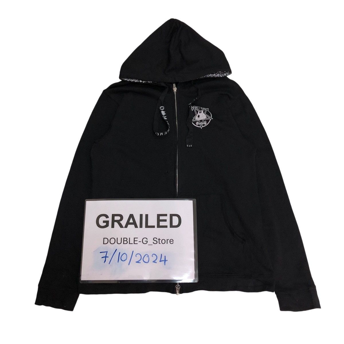 Cartoon Network × Japanese Brand 📌Hoodie Zipper Jacket Cartoon Mint Neko Big Logo Spell Out Size US M / EU 48-50 / 2 - 2 Thumbnail