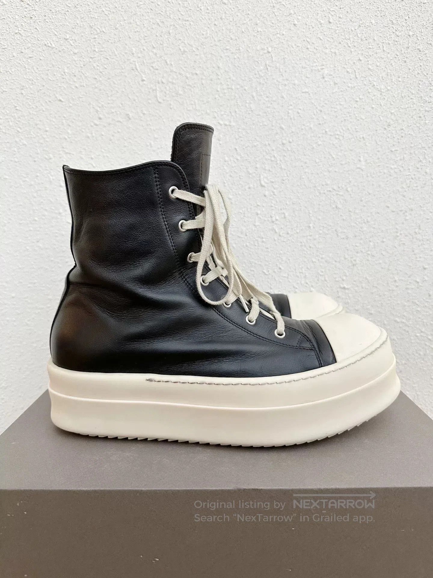 Rick Owens Rick Owens Platform Leather Black White. Size US 11 / EU 44 - 1 Thumbnail