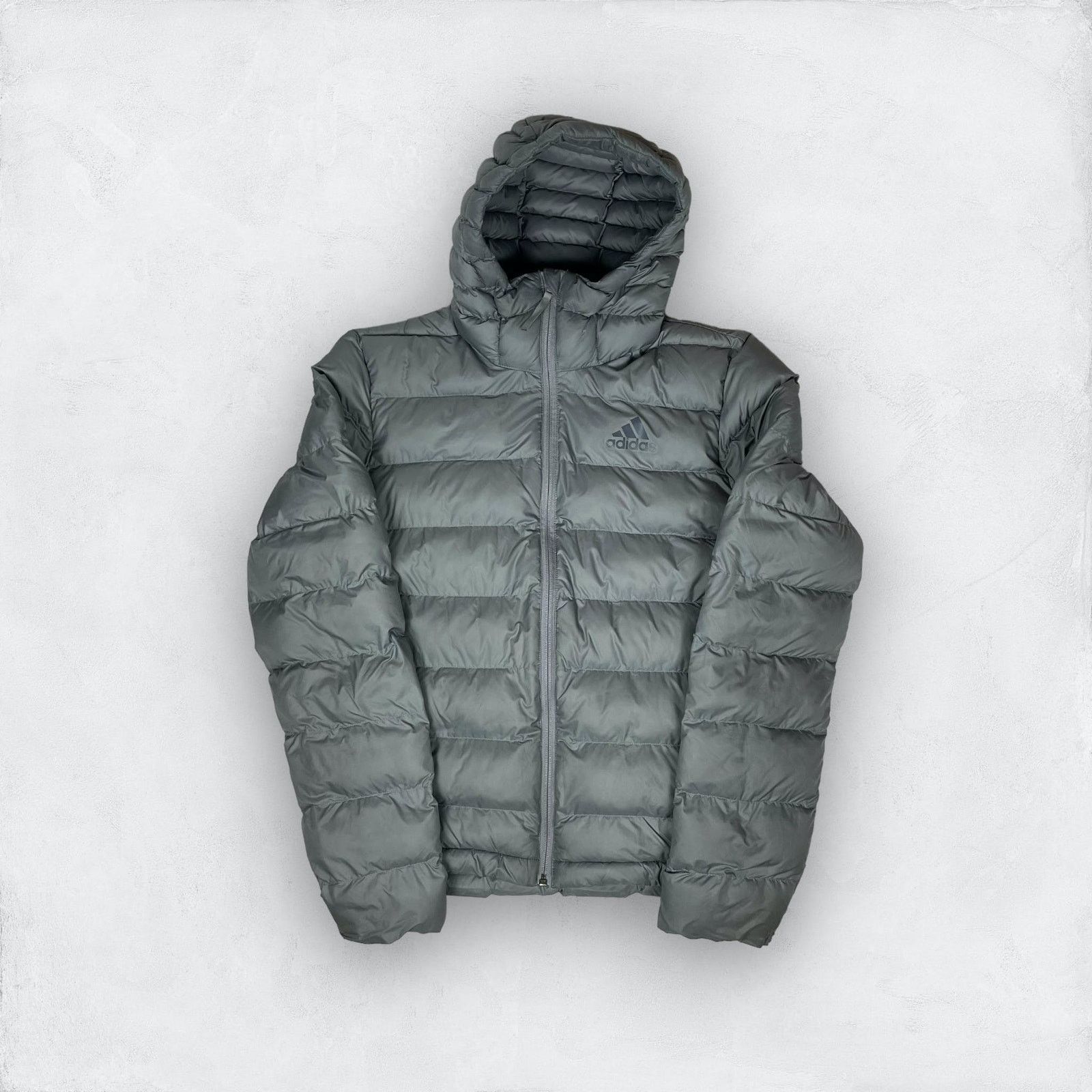 Adidas Adidas Men Gray Long Sleeve Full Zip Hooded Puffer Jacket S Size US S / EU 44-46 / 1 - 1 Thumbnail