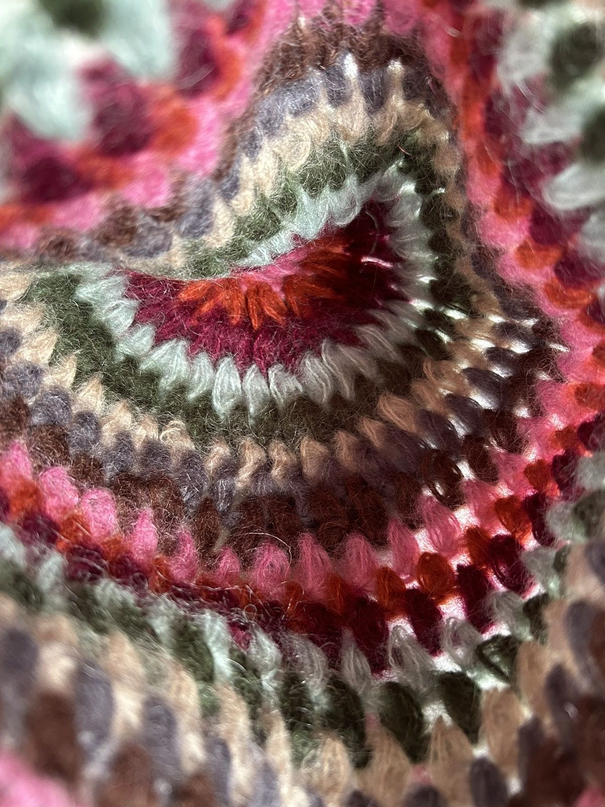 Japanese Brand × Kapital × Vintage Hippies Style Crochet knitted Handmade Beanie Hats Size ONE SIZE - 4 Thumbnail