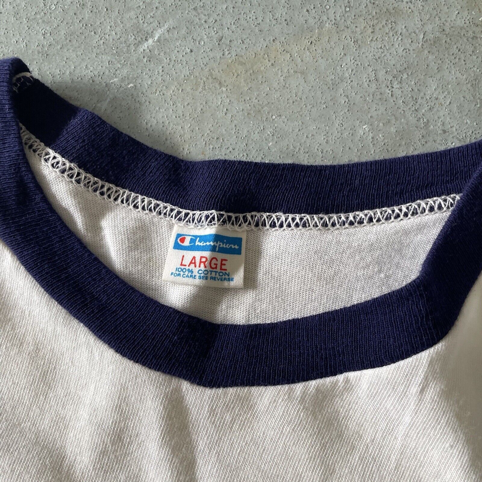 Champion × Vintage Vintage 1970s Champion Ringer T-Shirt Mens Large Air Force Size US L / EU 52-54 / 3 - 3 Thumbnail