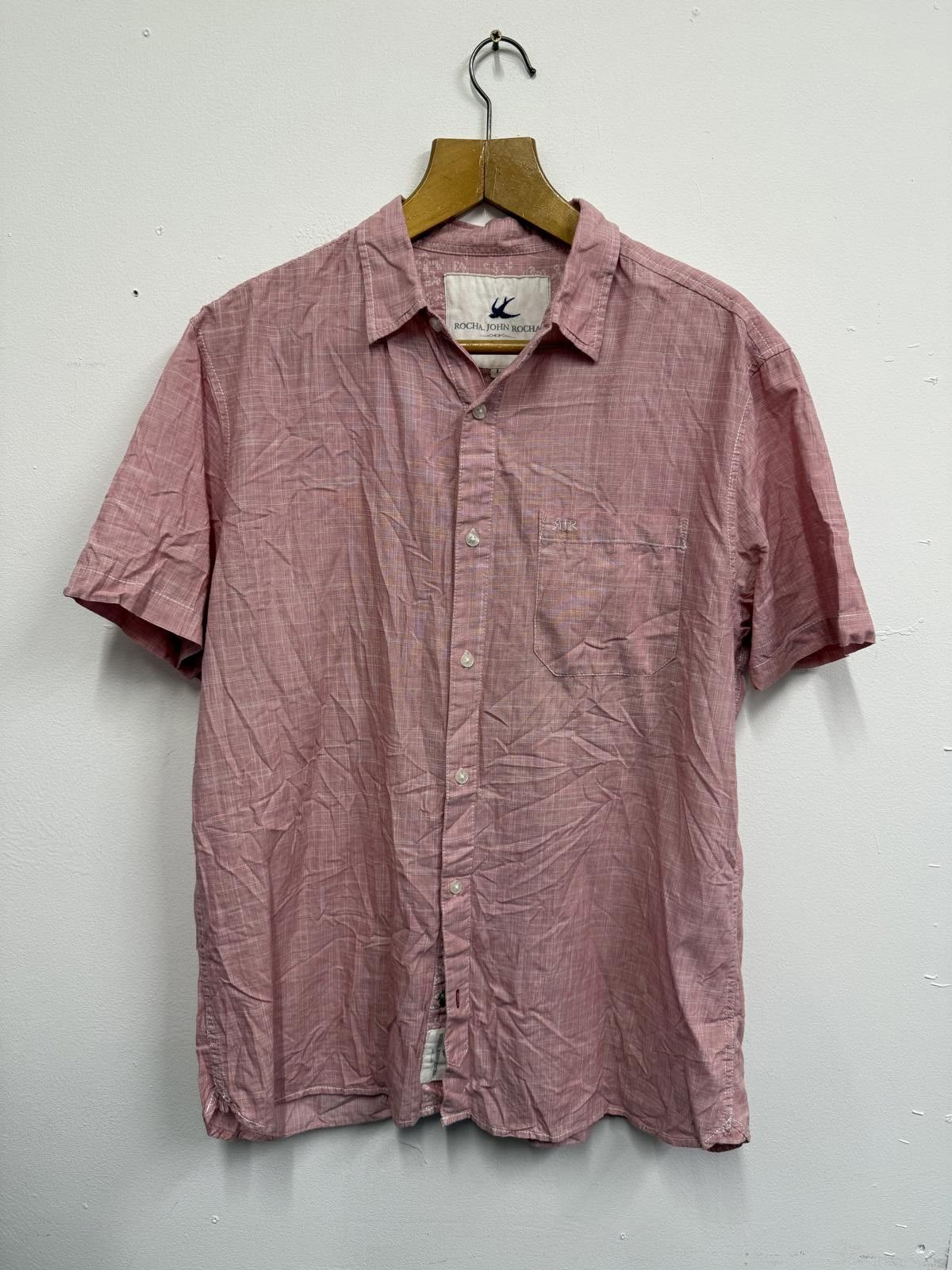 Other Rocha John Rocha Mens Pink Short Sleeve Button-Up Shirt Size US L / EU 52-54 / 3 - 1 Thumbnail