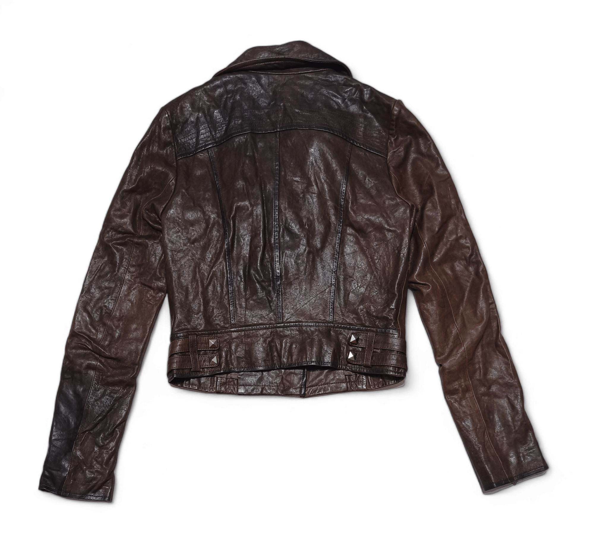 Vintage Vintage Women's Ramones Rockabilly Lady Biker Leather Jacket Size XS / US 0-2 / IT 36-38 - 7 Thumbnail
